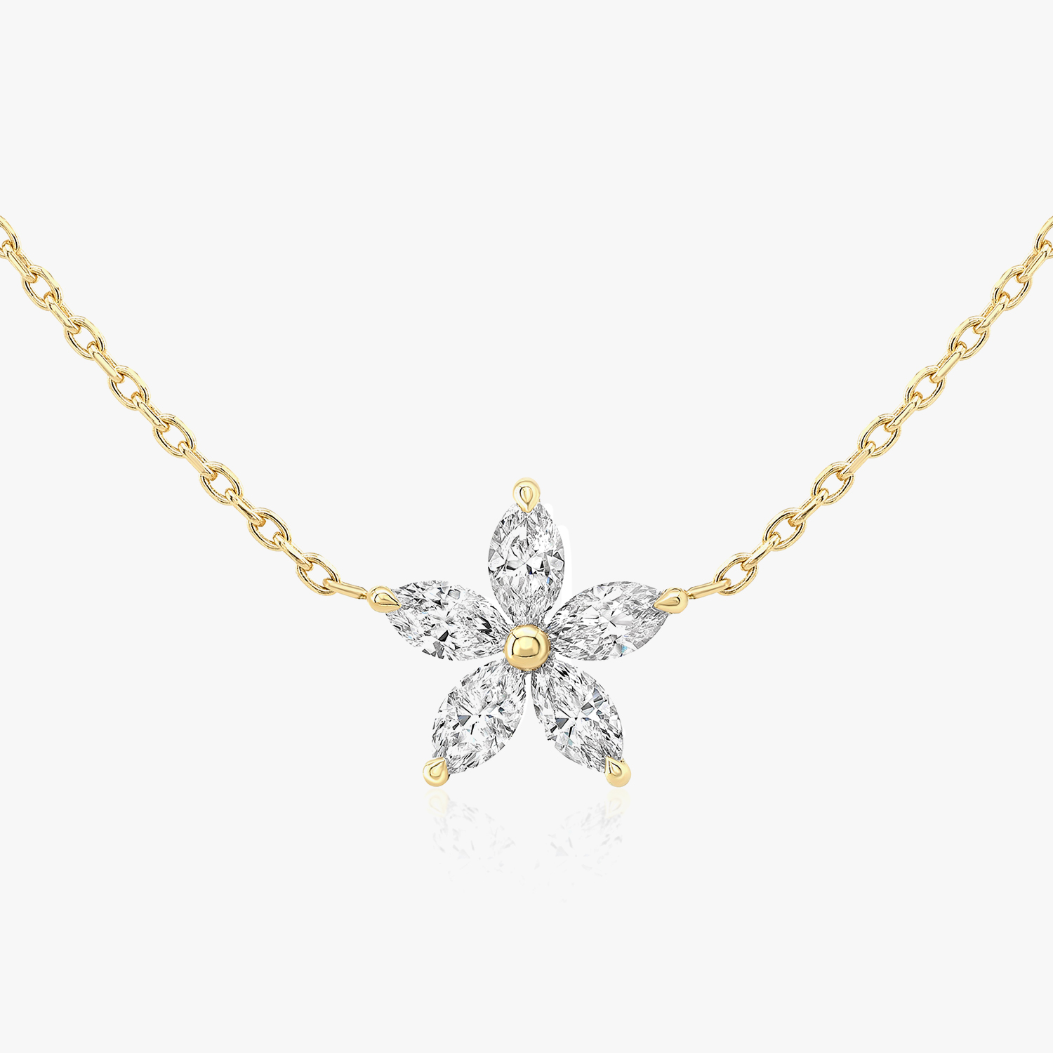 Amazon.com: Exotic 14k Rose Gold Daisy Diamond and Sapphire Flower Pendant  Necklace, 16