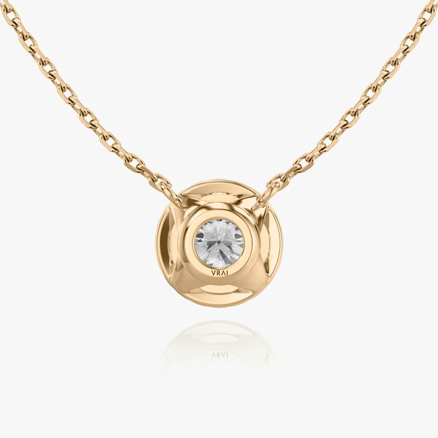 Halo Necklace | Round Brilliant | 14k | 14k Rose Gold | Carat weight: 1/4