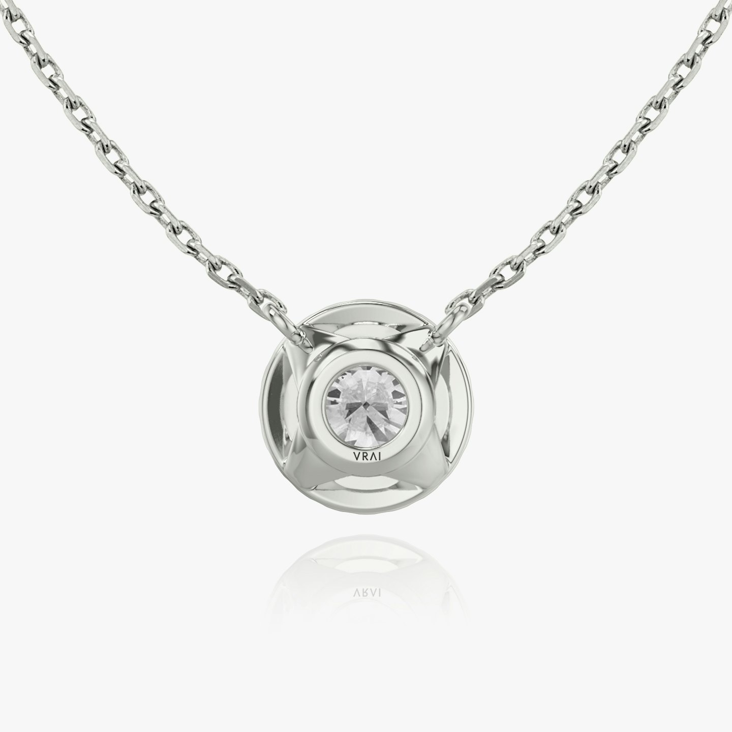 Halo Diamond Necklace Closeup image of Halo Diamond Necklace