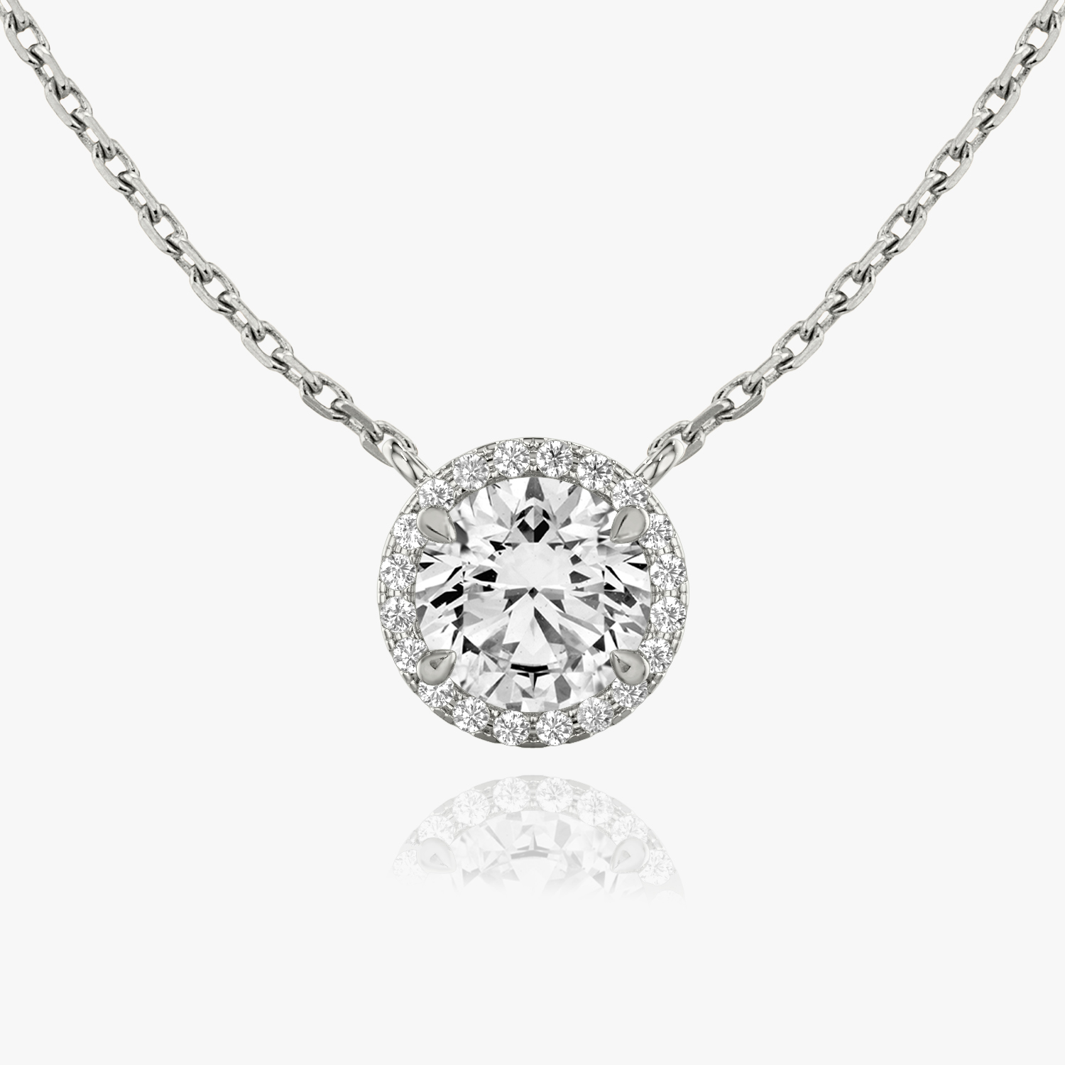 Large Diamond Halo Pendant – shlomitrogel