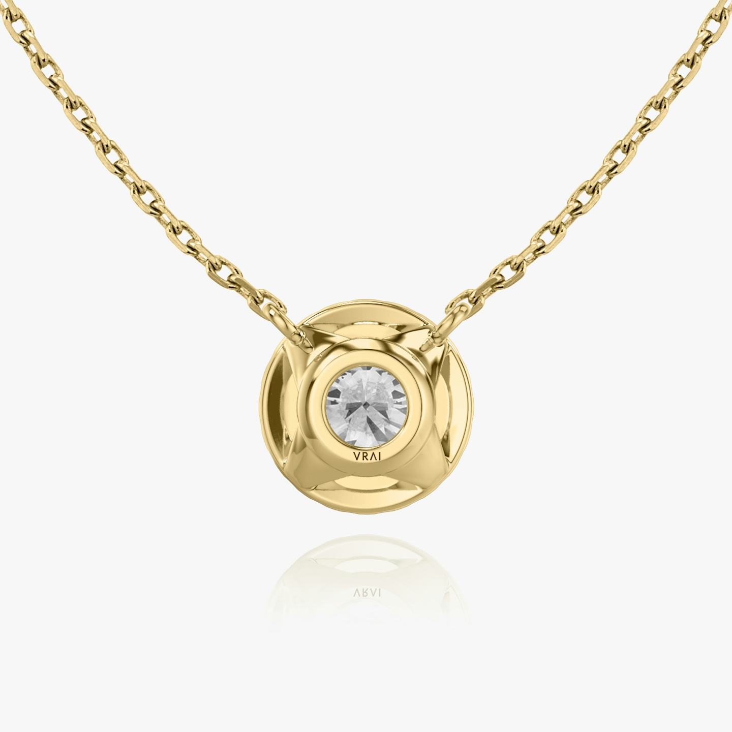 Halo Necklace | Round Brilliant | 14k | 18k Yellow Gold | Carat weight: See full inventory