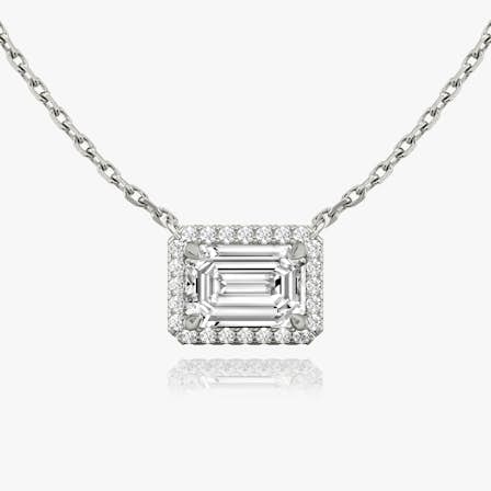halo emerald necklace