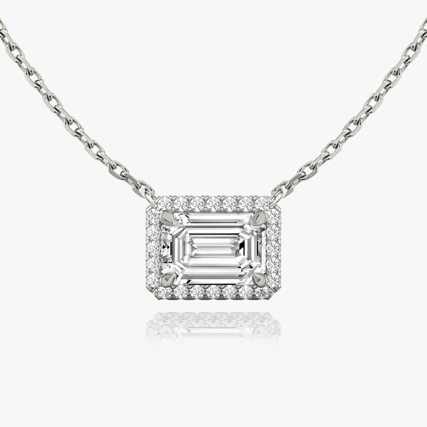 Halo Diamond Necklace Closeup image of Halo Diamond Necklace