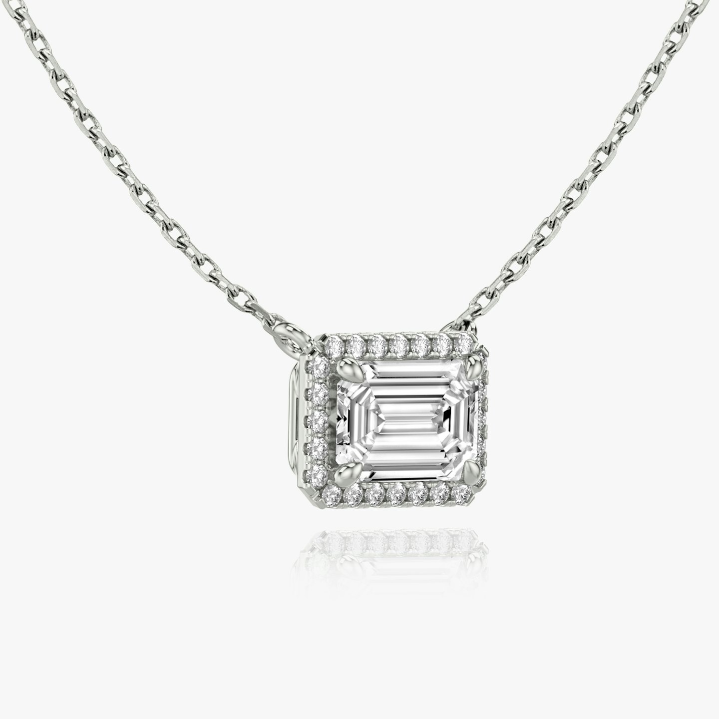Halo Diamond Necklace Closeup image of Halo Diamond Necklace