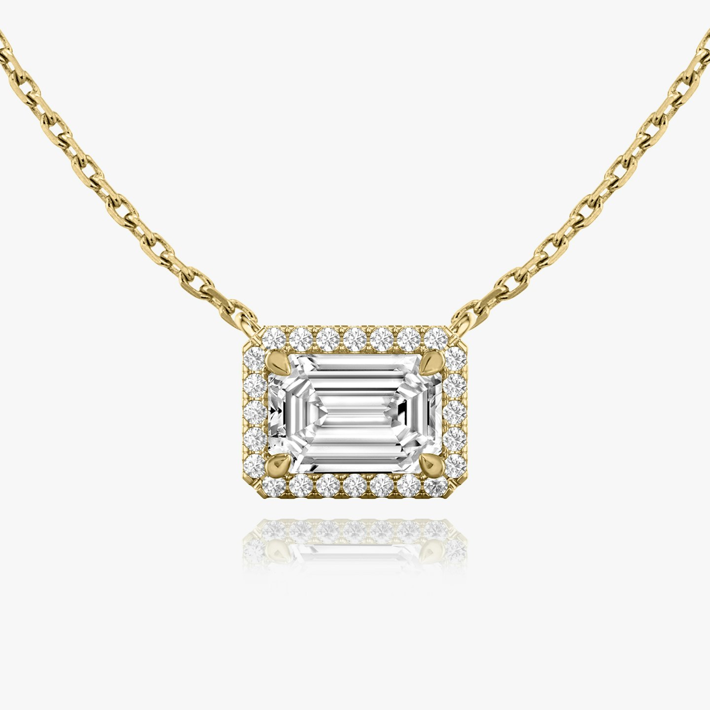 Closeup image of Halo Diamond Necklace