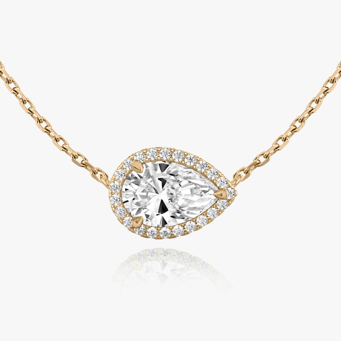 Halo Diamond Necklace Closeup image of Halo Diamond Necklace