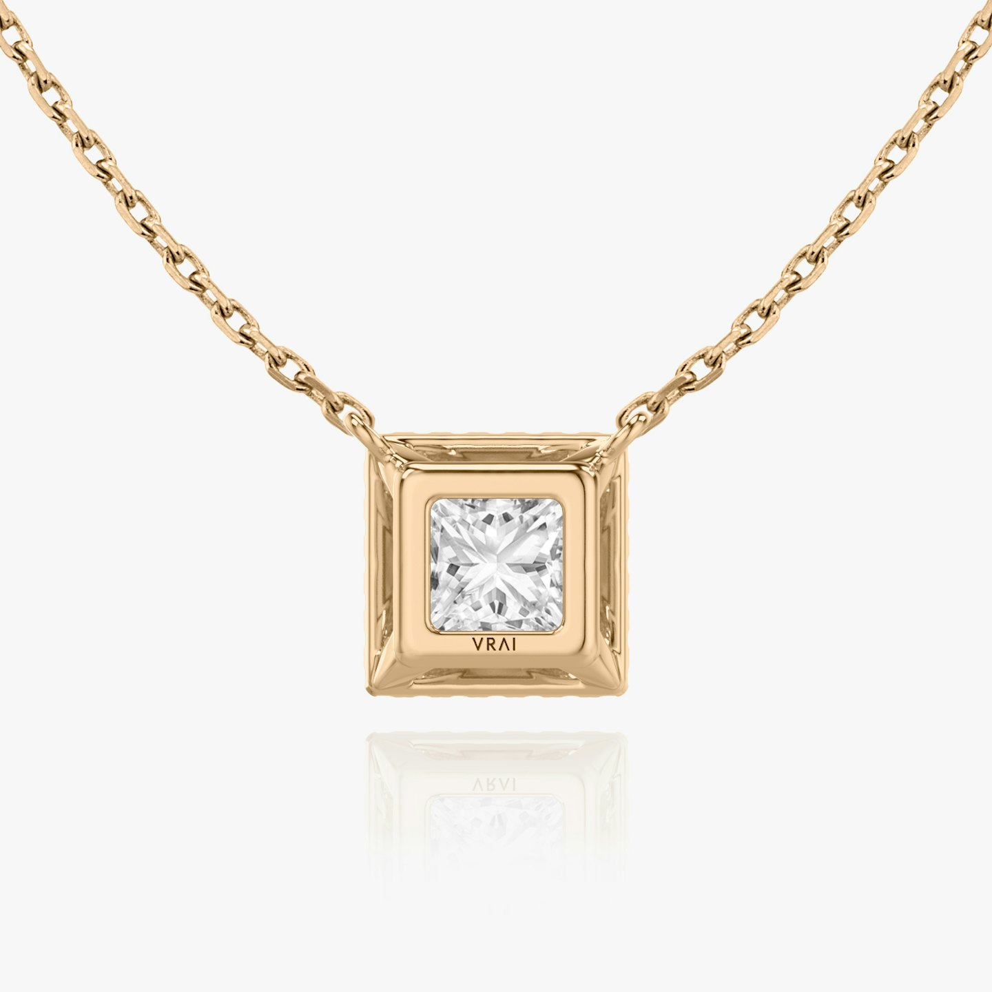Halo Diamond Necklace Closeup image of Halo Diamond Necklace
