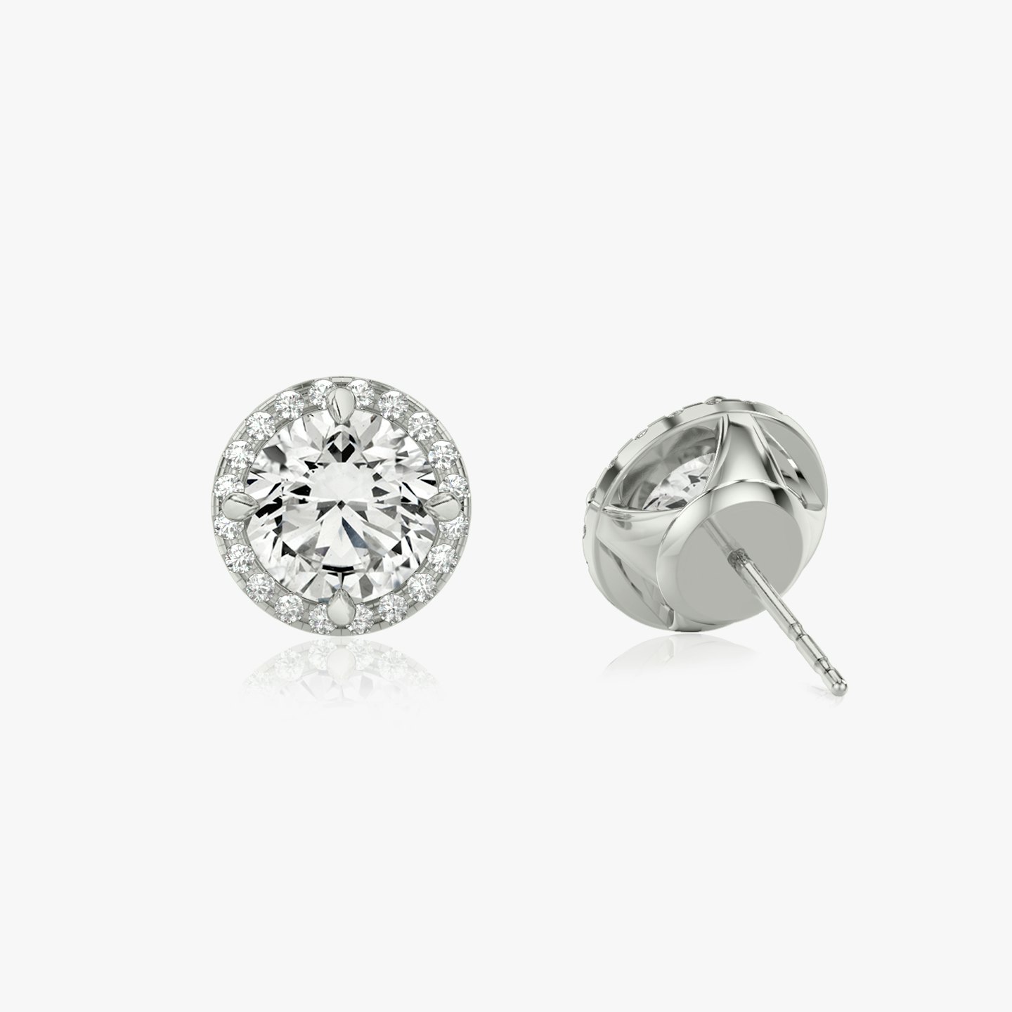 Halo Diamond Stud Closeup image of Halo Diamond Stud