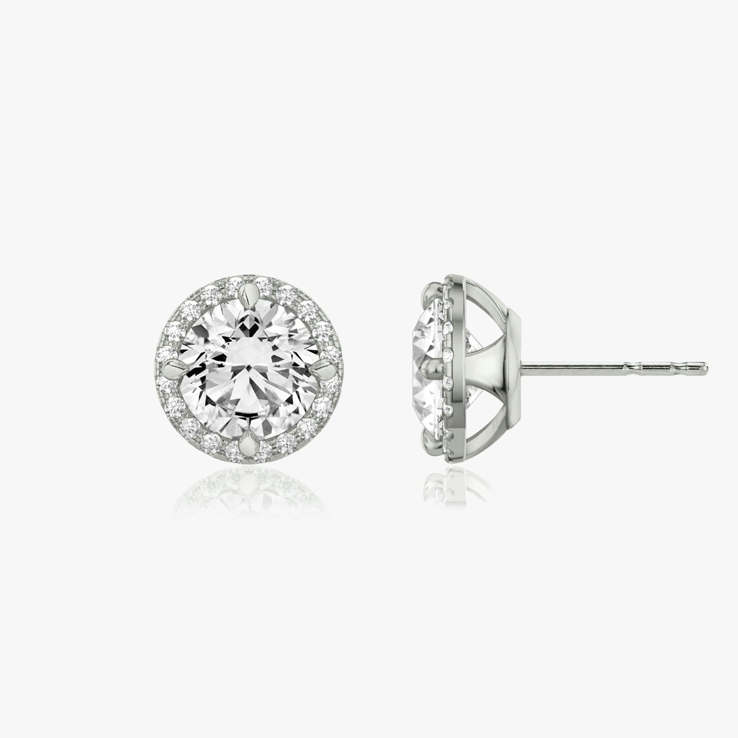 Halo Diamond Stud Closeup image of Halo Diamond Stud