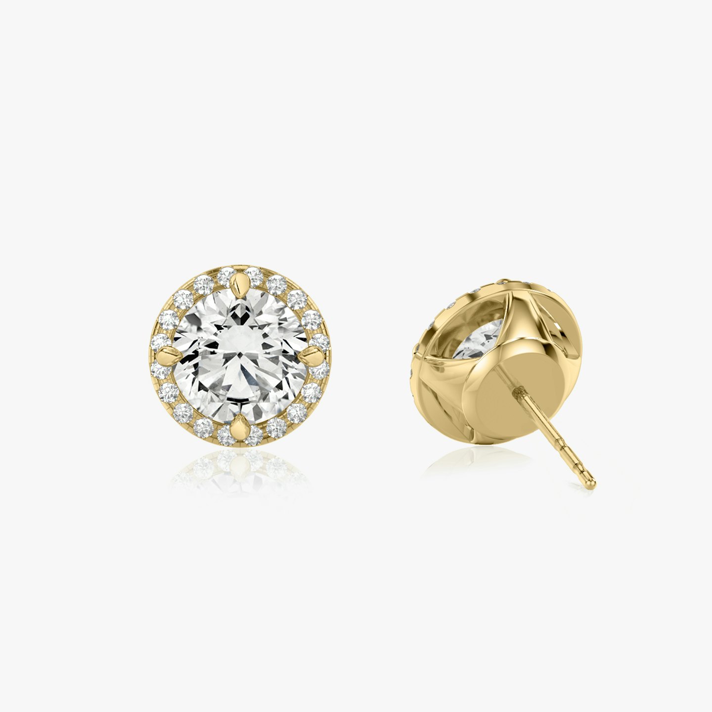 Halo Diamond Stud Closeup image of Halo Diamond Stud
