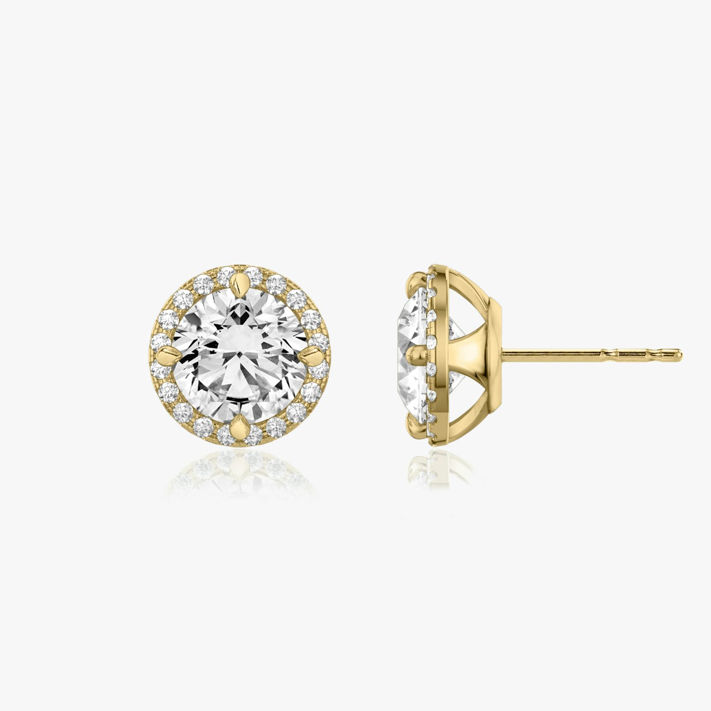 Halo Diamond Stud Closeup image of Halo Diamond Stud