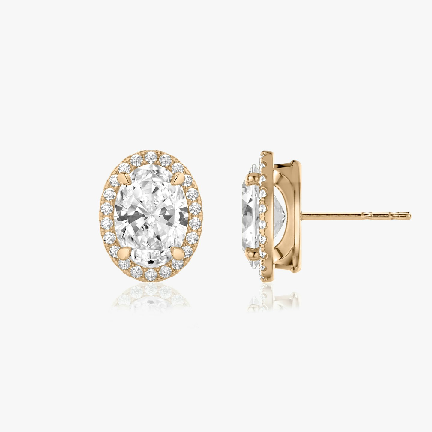 Halo Diamond Stud Closeup image of Halo Diamond Stud