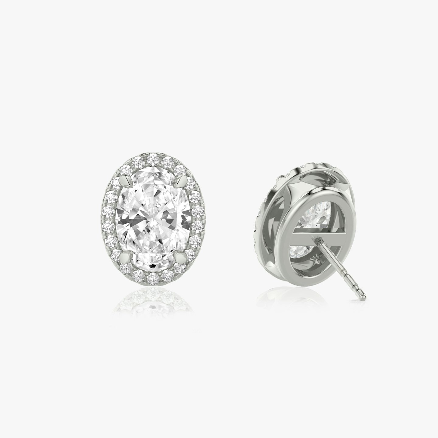 Halo Diamond Stud Closeup image of Halo Diamond Stud