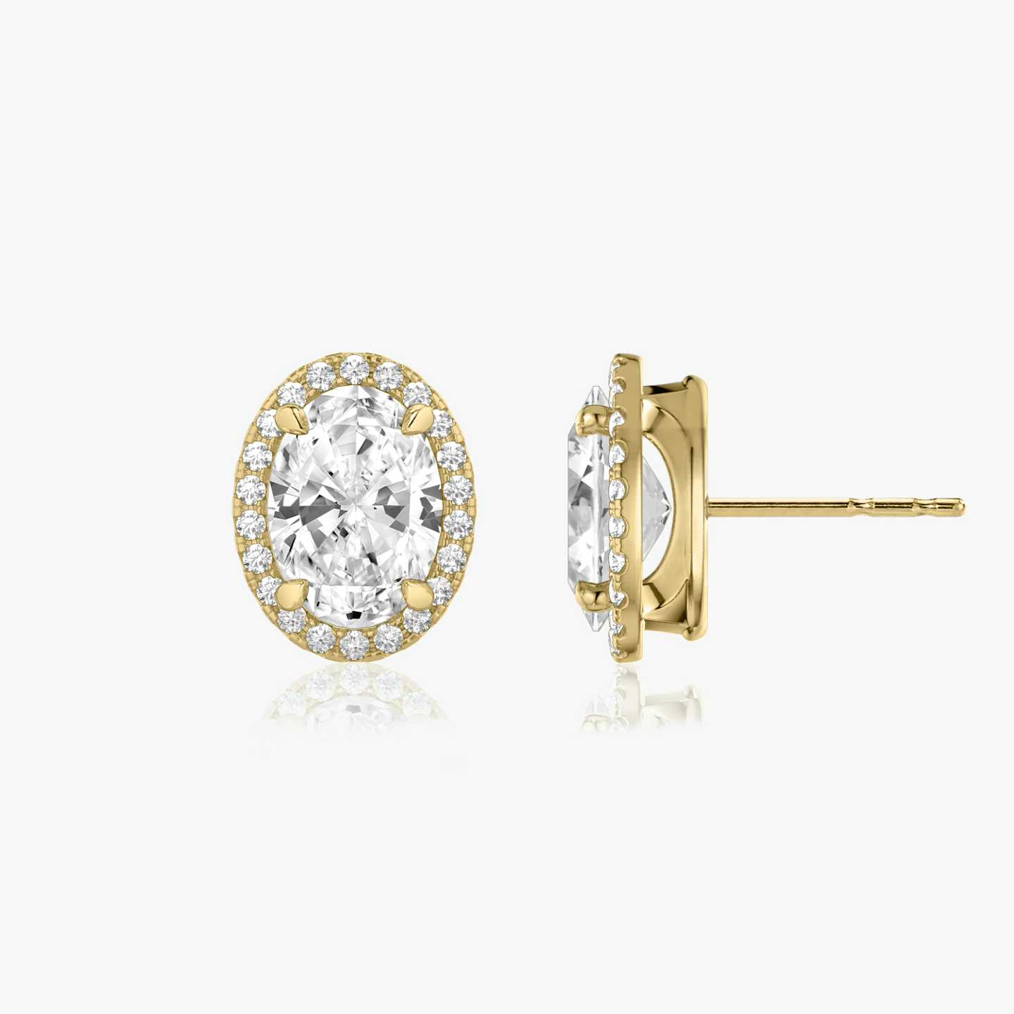 Halo Diamond Stud Closeup image of Halo Diamond Stud