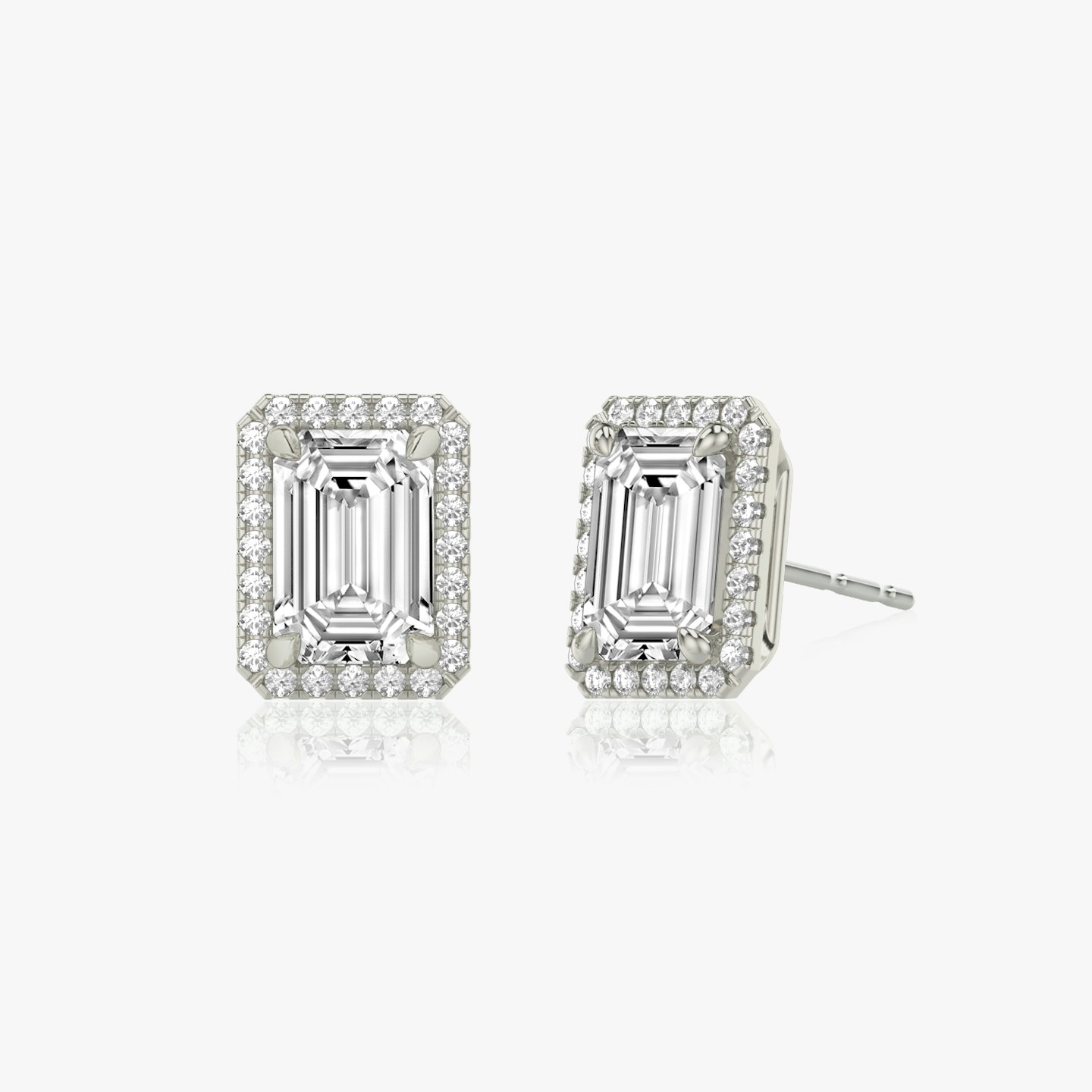 Halo Diamond Stud Closeup image of Halo Diamond Stud