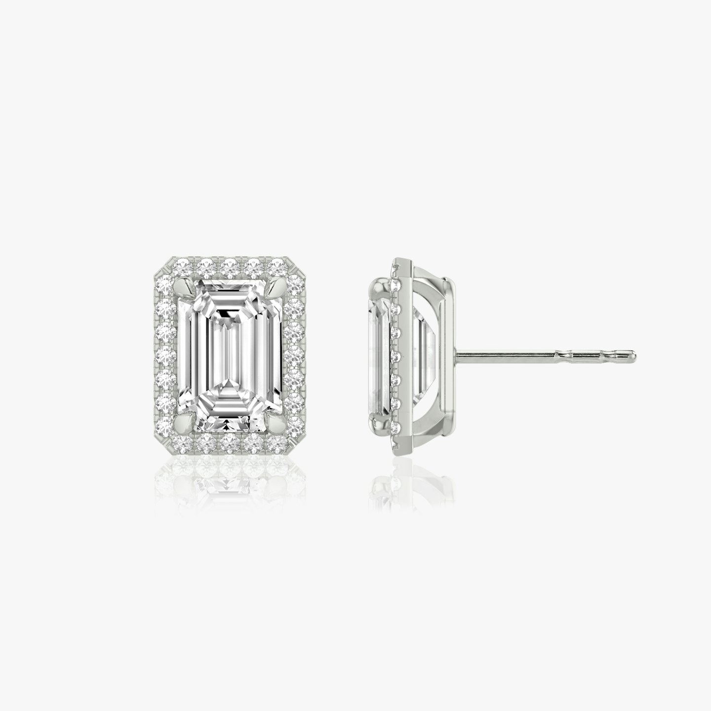 Halo Diamond Stud Closeup image of Halo Diamond Stud