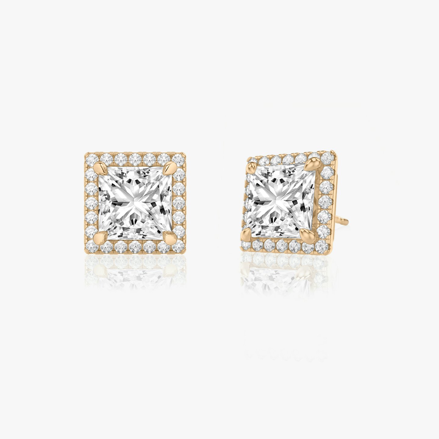 Halo Diamond Stud Closeup image of Halo Diamond Stud
