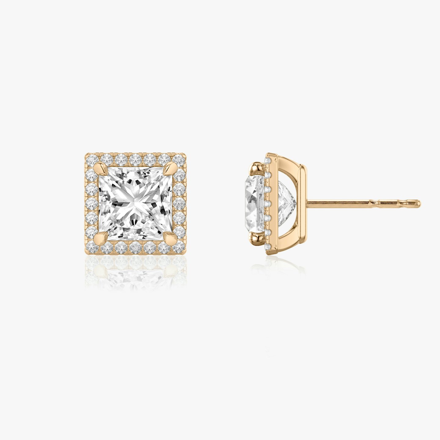 Halo Diamond Stud Closeup image of Halo Diamond Stud
