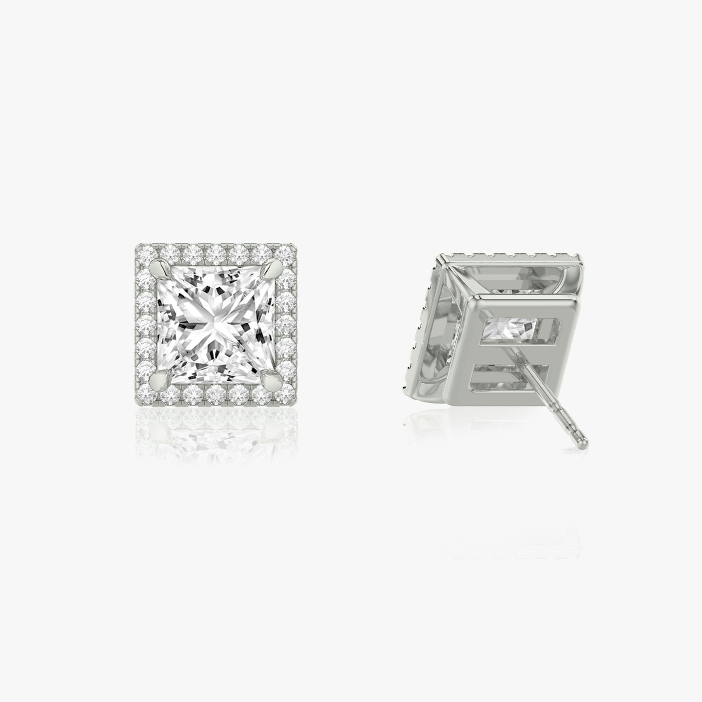 Halo Diamond Stud Closeup image of Halo Diamond Stud