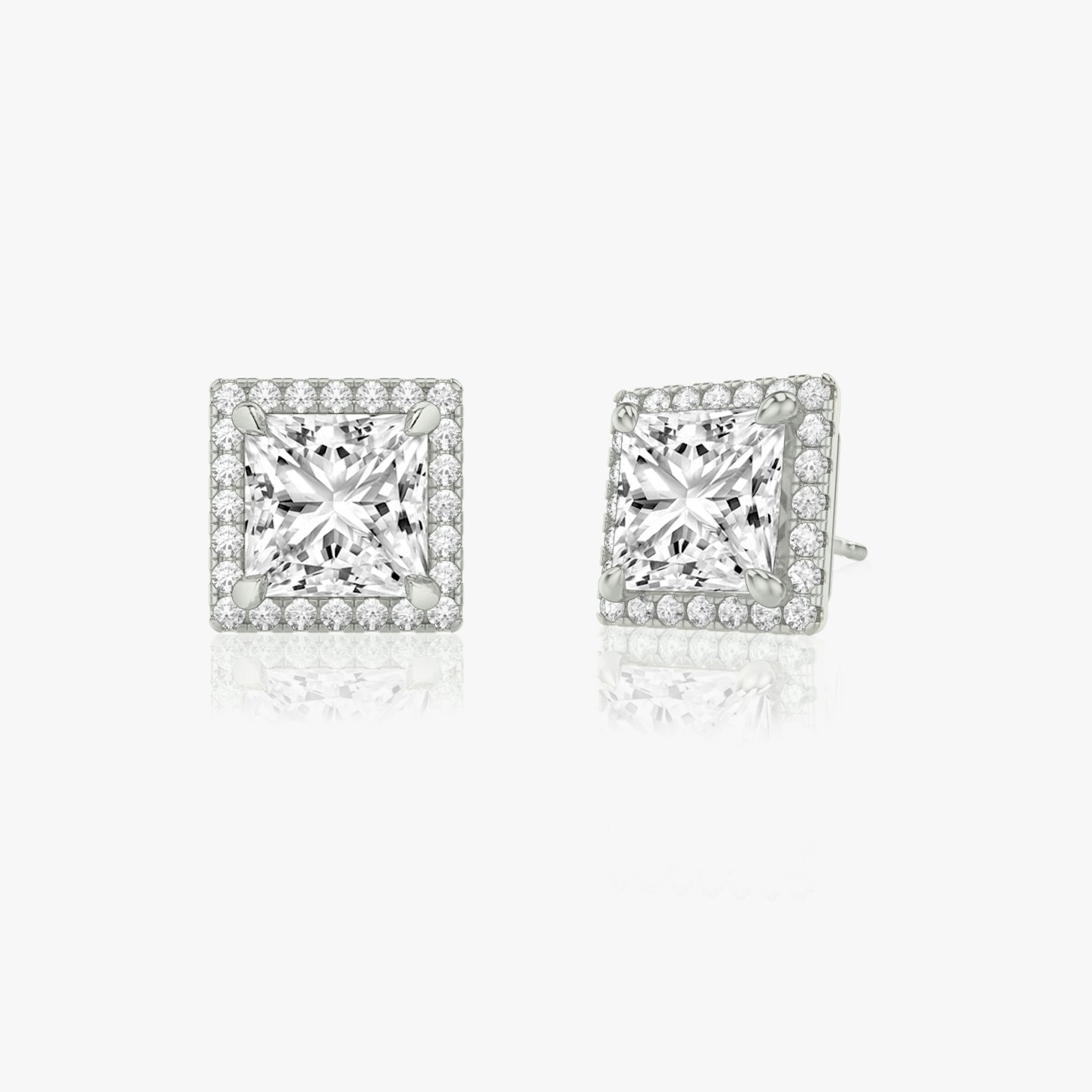 Halo Diamond Stud Closeup image of Halo Diamond Stud