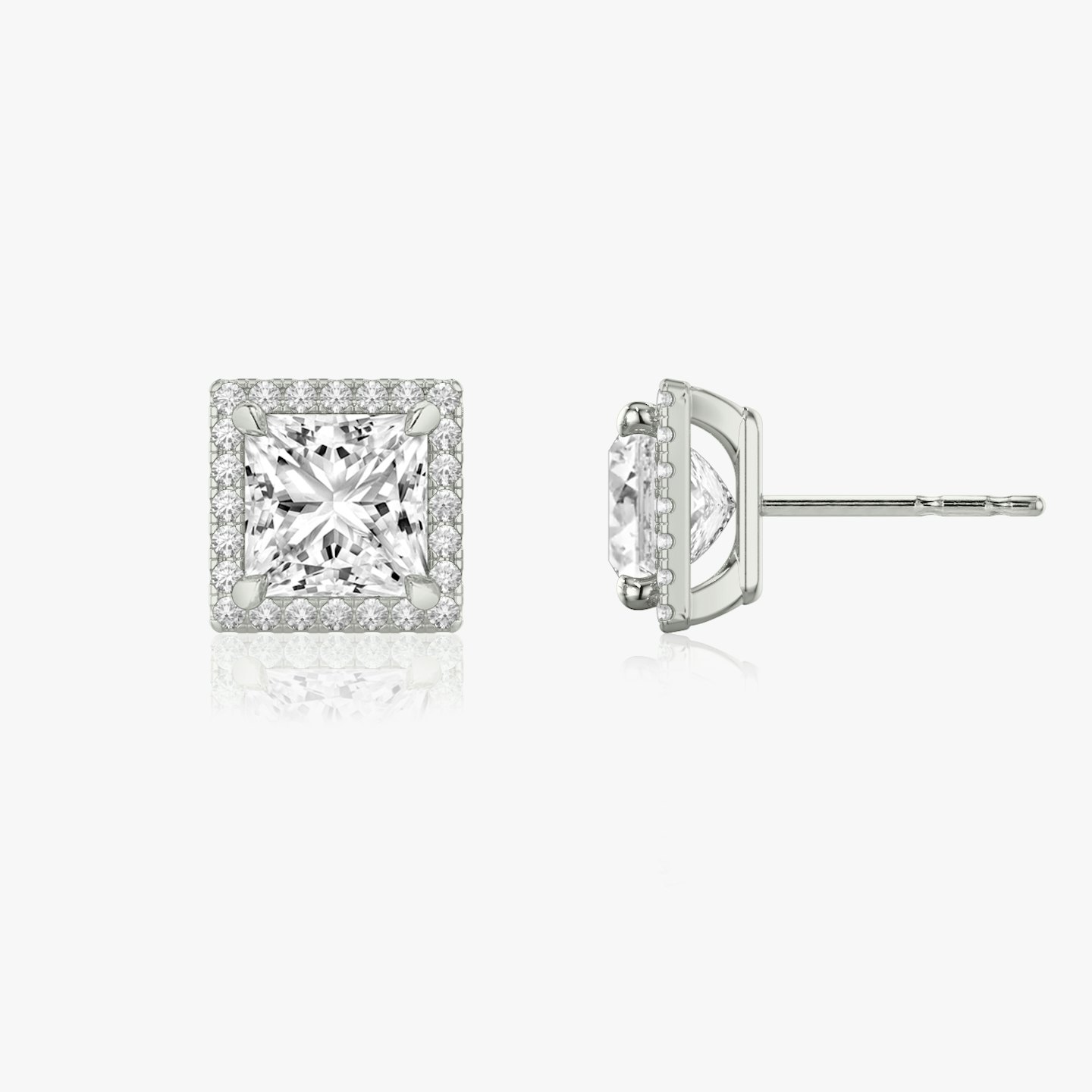 Halo Diamond Stud Closeup image of Halo Diamond Stud