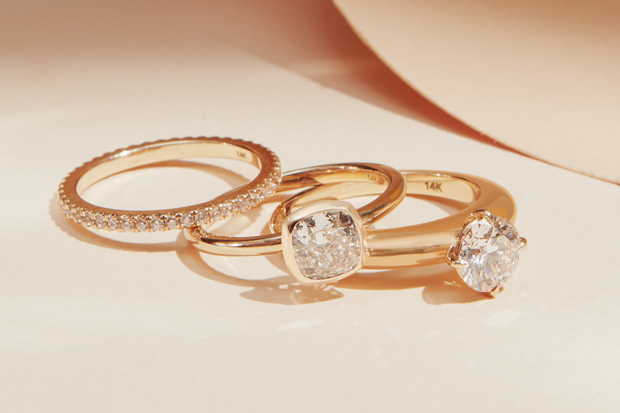 Flower Inspired Wedding Ring, White Gold Bridal set ADLR166S