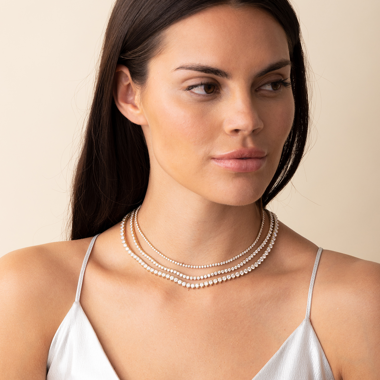 VRAI V Tennis Choker Necklaces