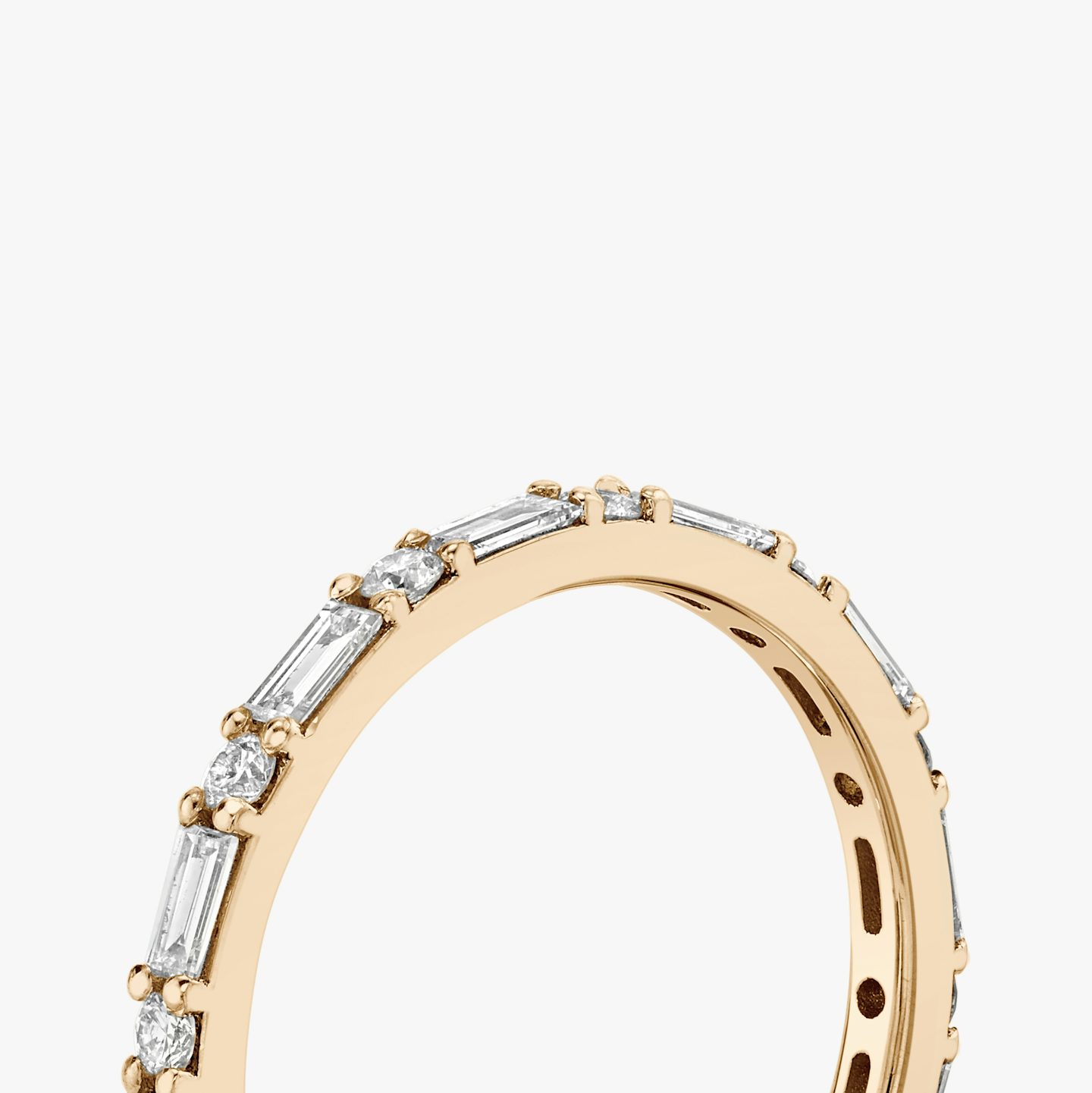 Anillo Alternating Shapes | Brillante | 14k | Oro rosa de 14 quilates | Estilo del anillo: Diamantes alrededor