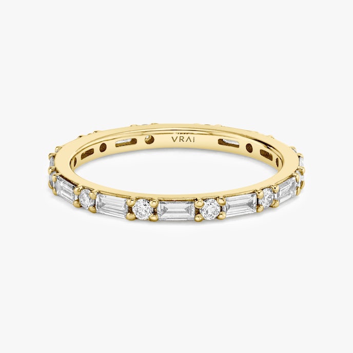 Alternating Shapes RingRund | Yellow Gold