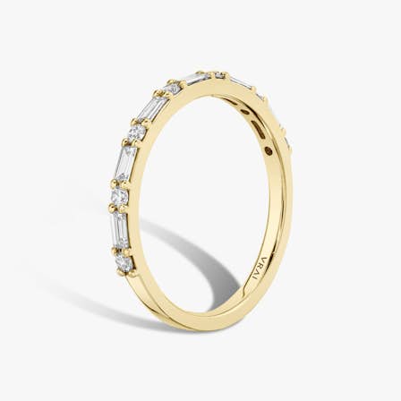 Alternating Shapes Wedding Band