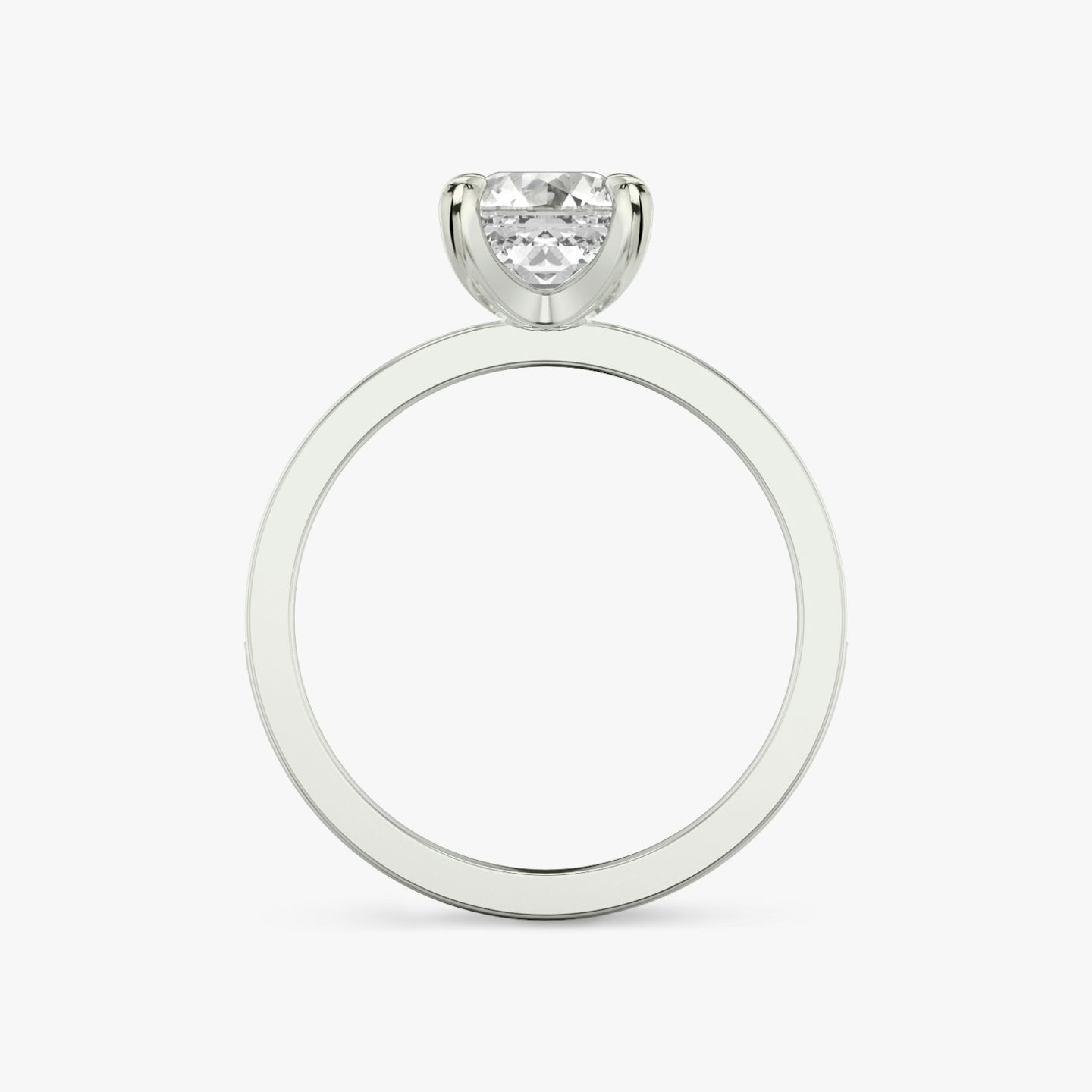 The Devotion | Asscher | Platinum | Band: Pavé | Band stone shape: Round Brilliant | Band: Large | Diamond orientation: vertical | Carat weight: See full inventory