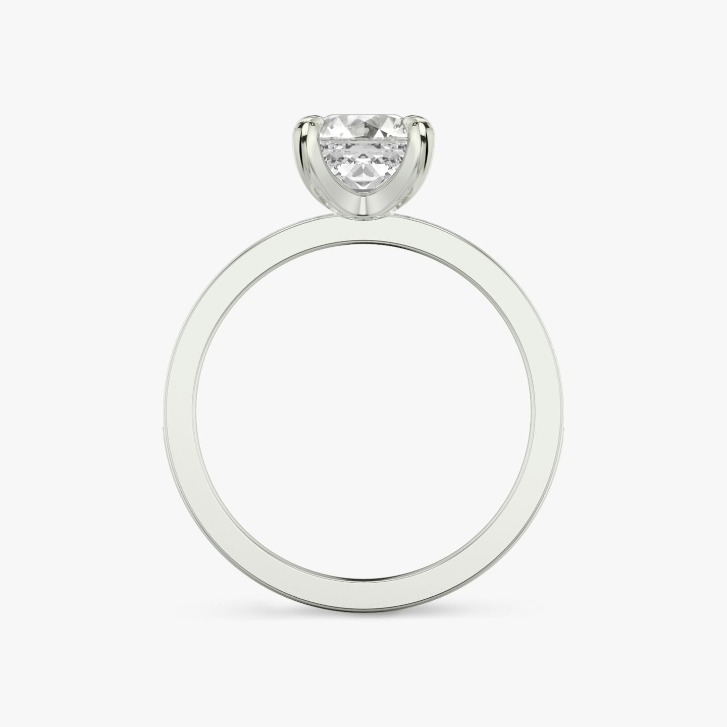 The Devotion | Asscher | 18k | 18k White Gold | Band stone shape: Round Brilliant | Band: Large | Diamond orientation: vertical | Carat weight: See full inventory