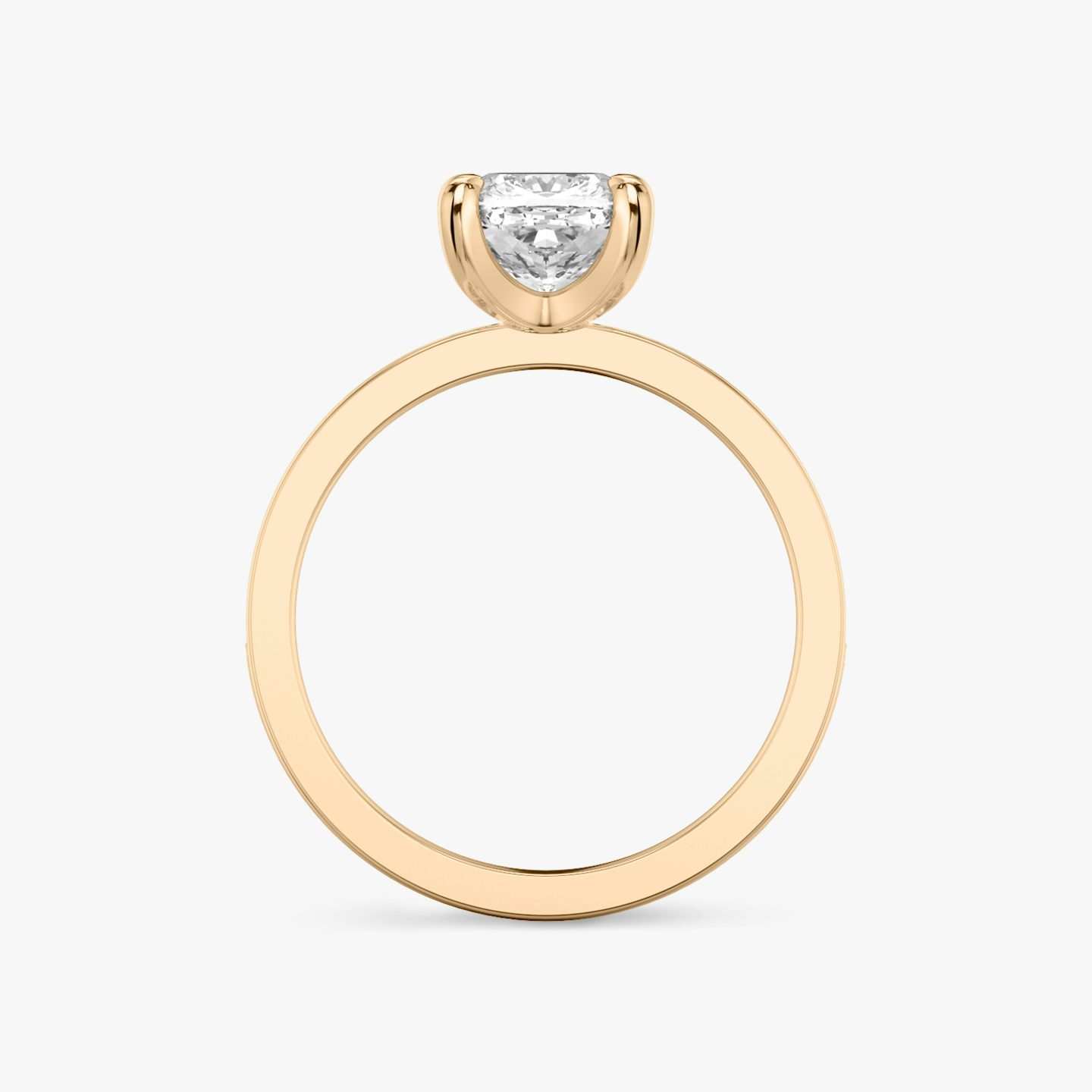 The Devotion | Pavé Cushion | 14k | 14k Rose Gold | Band: Pavé | Band stone shape: Round Brilliant | Band: Large | Diamond orientation: vertical | Carat weight: See full inventory