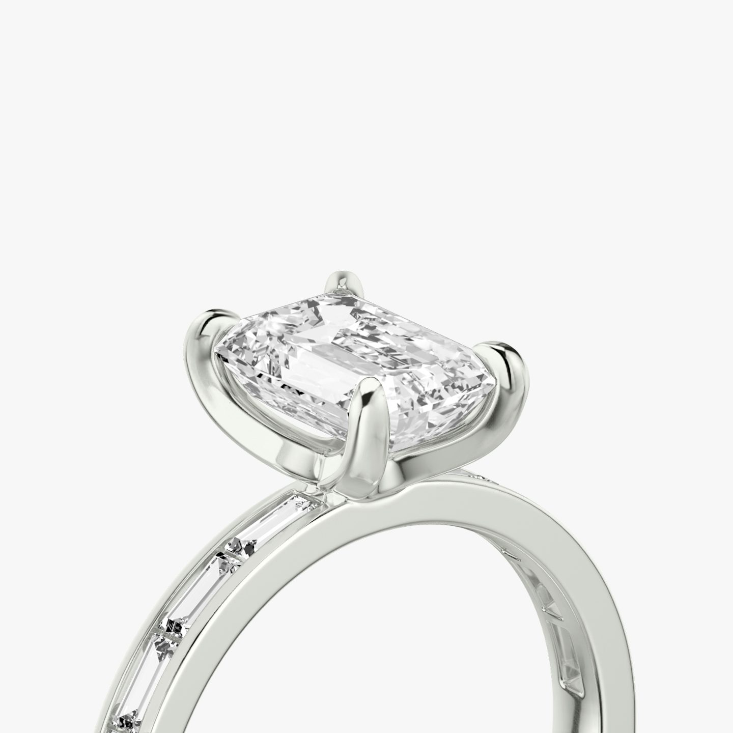 Devotion | Emerald | Platin | Ring: Pavé | Ringbesatz: Baguette | Ring: Original | Diamantausrichtung: vertical | Karatgewicht: Gesamtbestand ansehen