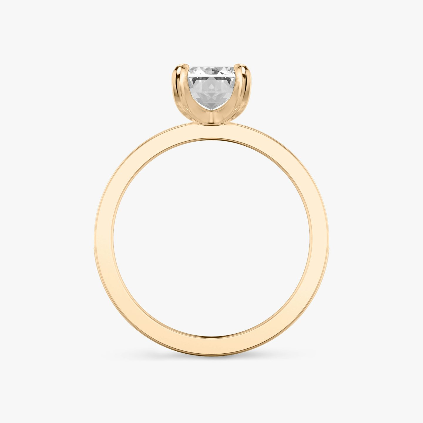 The Devotion | Emerald | 14k | 14k Rose Gold | Band: Pavé | Band stone shape: Round Brilliant | Band: Large | Diamond orientation: vertical | Carat weight: See full inventory