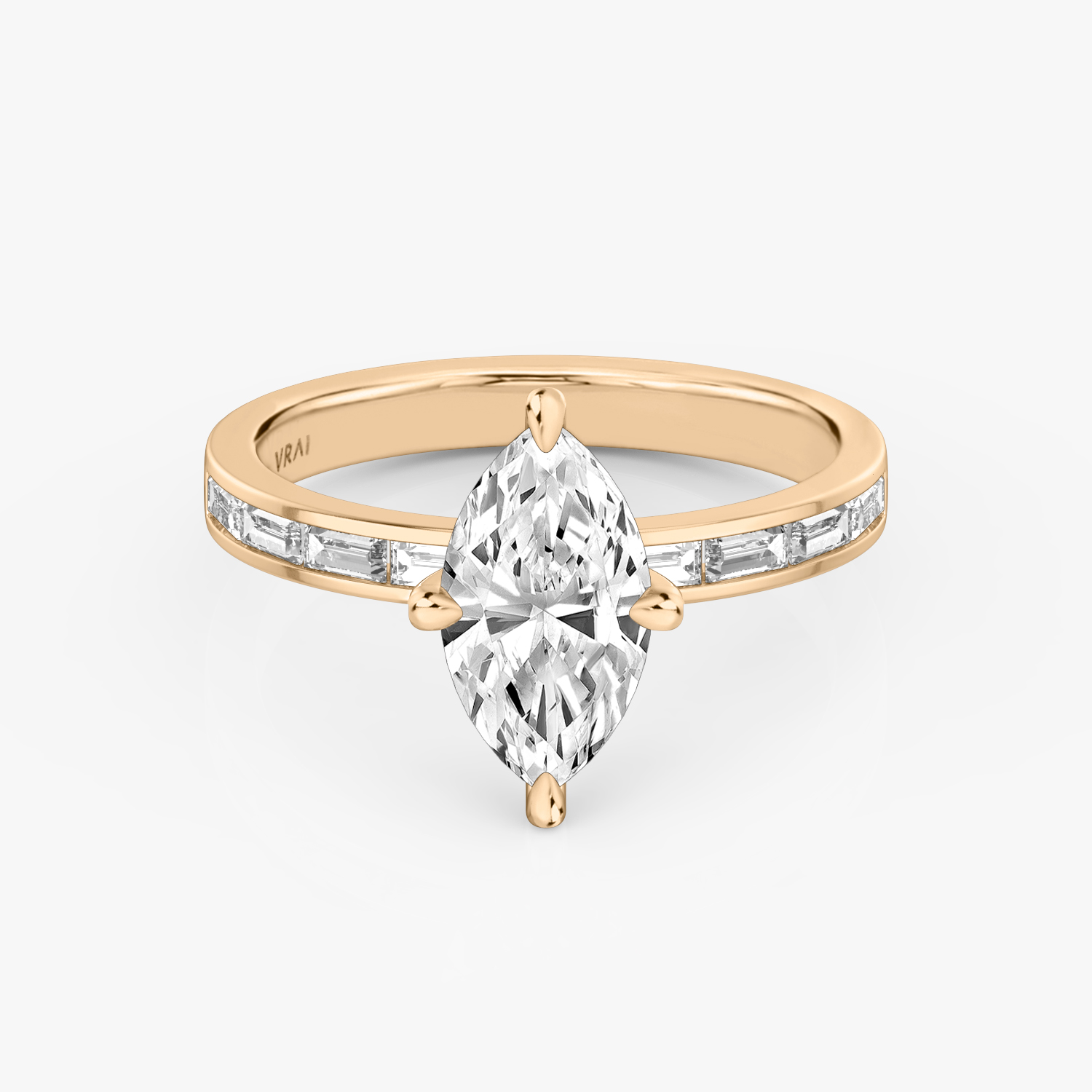 Devotion Marquise Engagement Ring | 14k Rose Gold