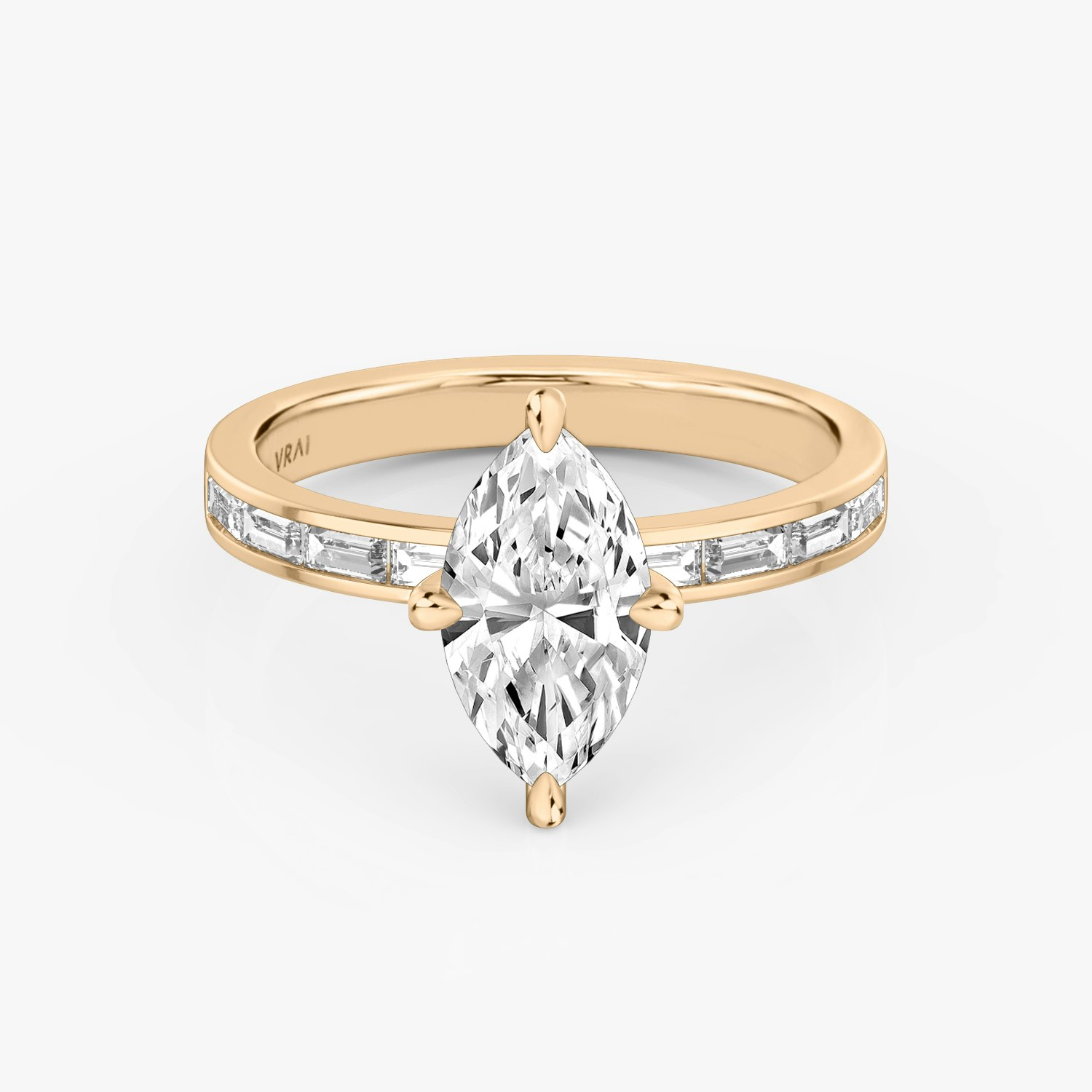 Devotion Marquise Engagement Ring | 14k Rose Gold