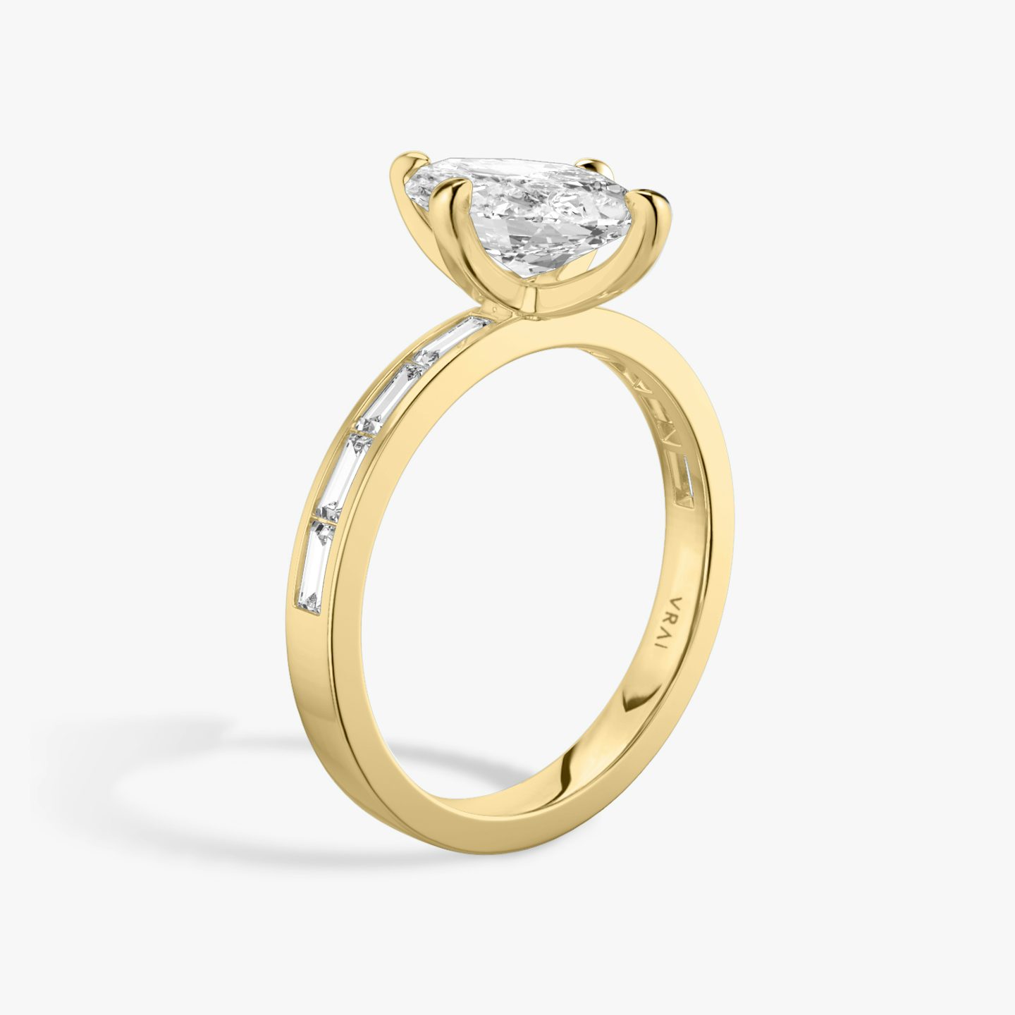 The Devotion | Pavé Marquise | 18k | 18k Yellow Gold | Band: Pavé | Band stone shape: Baguette | Band: Original | Diamond orientation: vertical | Carat weight: See full inventory
