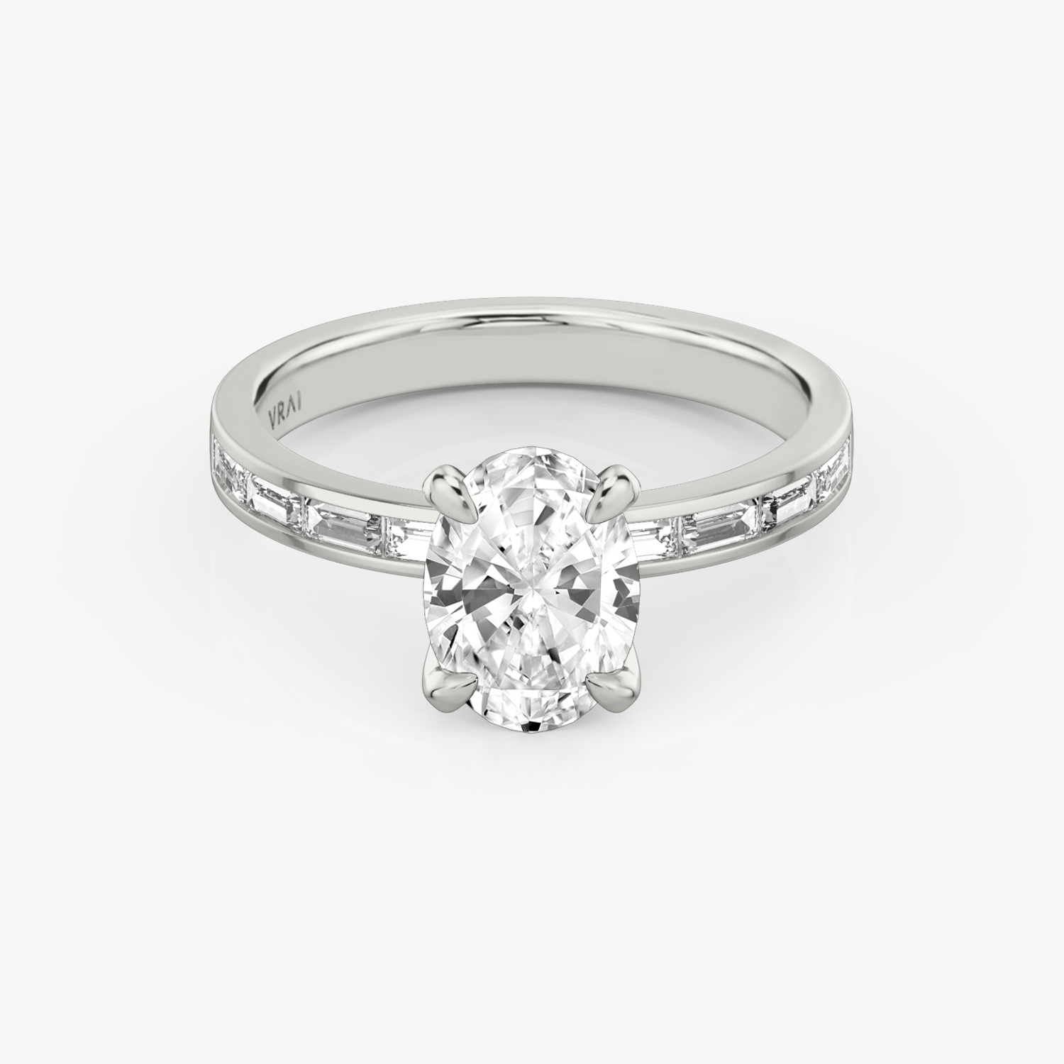 Platinum Oval Engagement Ring