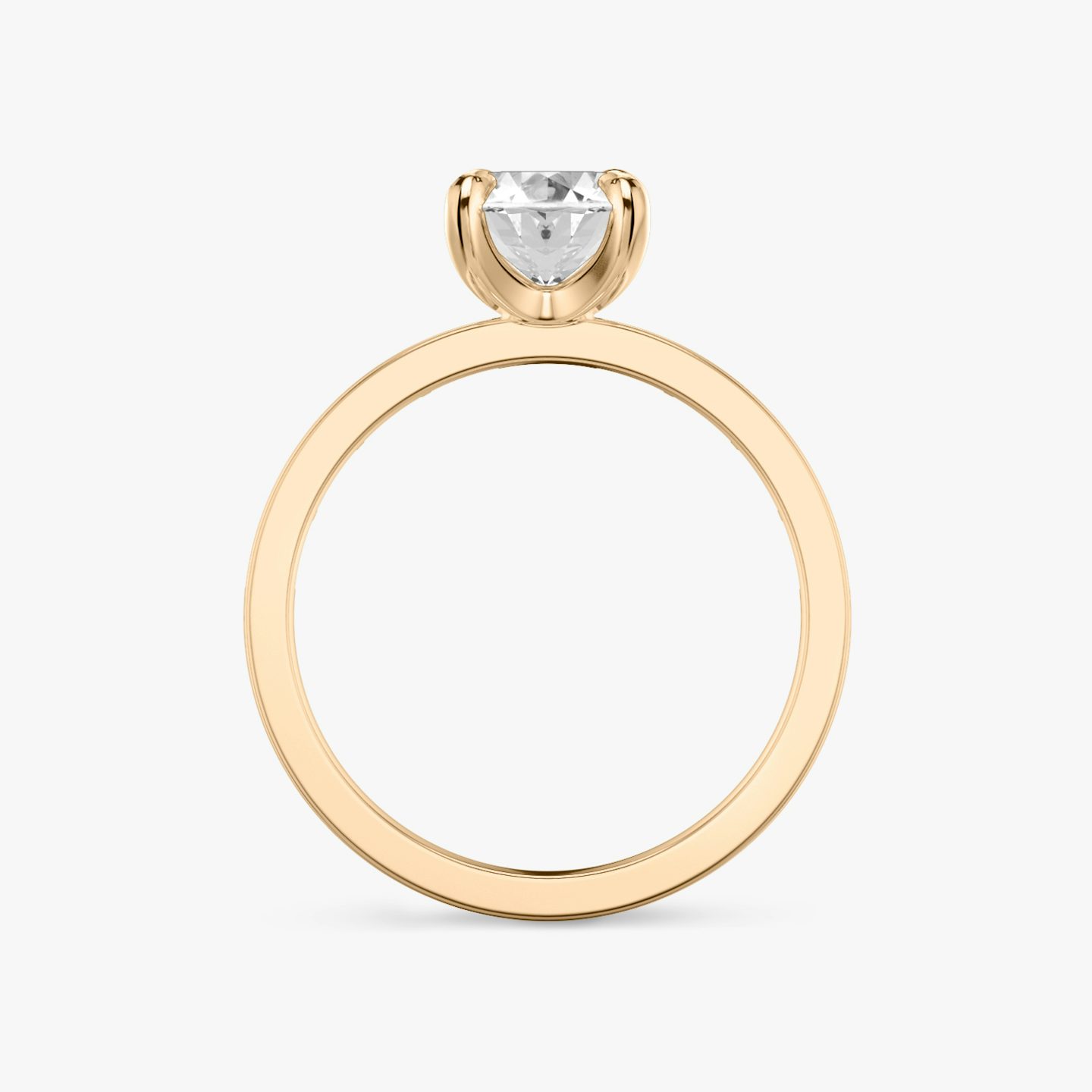 The Devotion | Oval | 14k | 14k Rose Gold | Band: Pavé | Band stone shape: Baguette | Band: Original | Diamond orientation: vertical | Carat weight: See full inventory