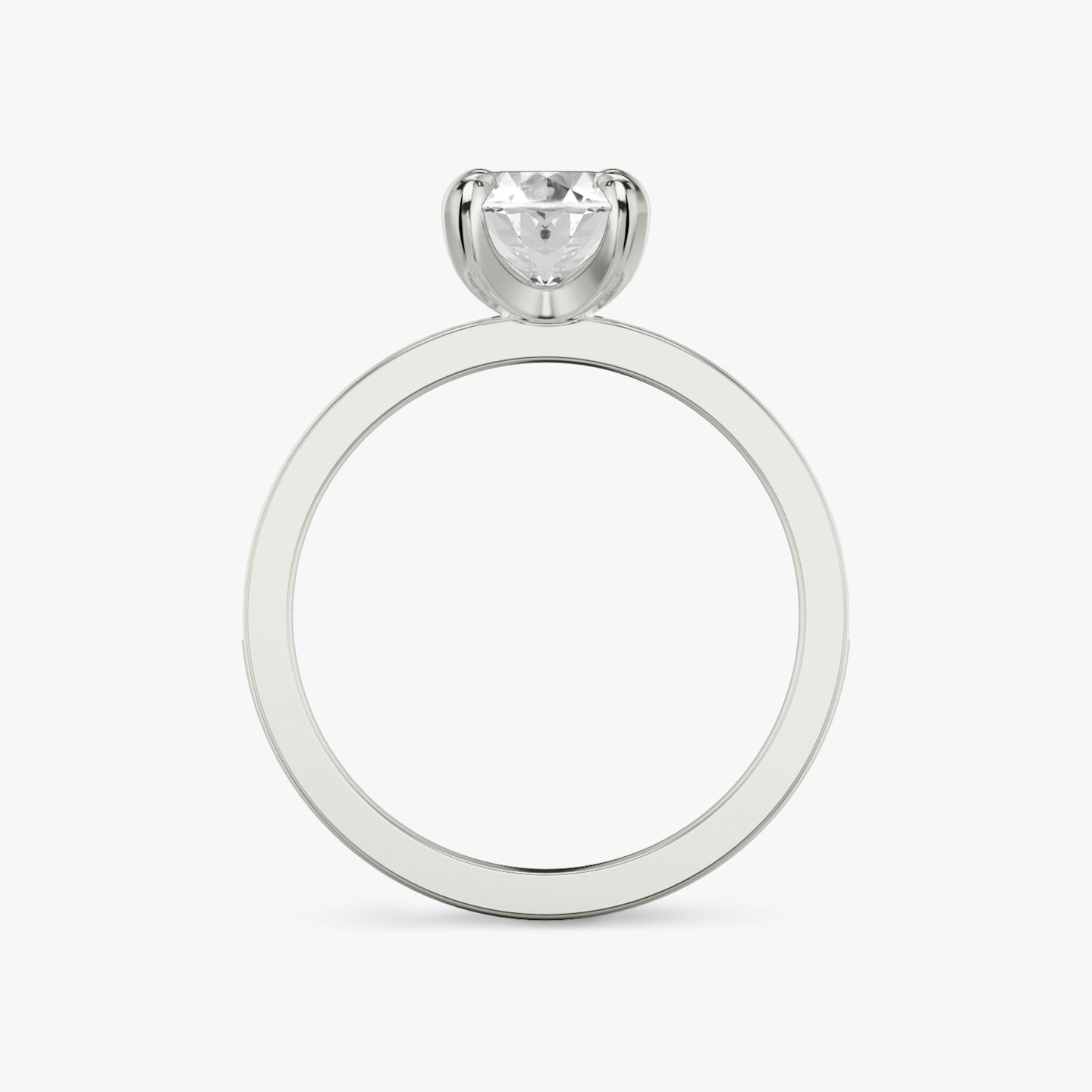 The Devotion | Oval | Platinum | Band stone shape: Round Brilliant | Band: Large | Diamond orientation: vertical | Carat weight: See full inventory