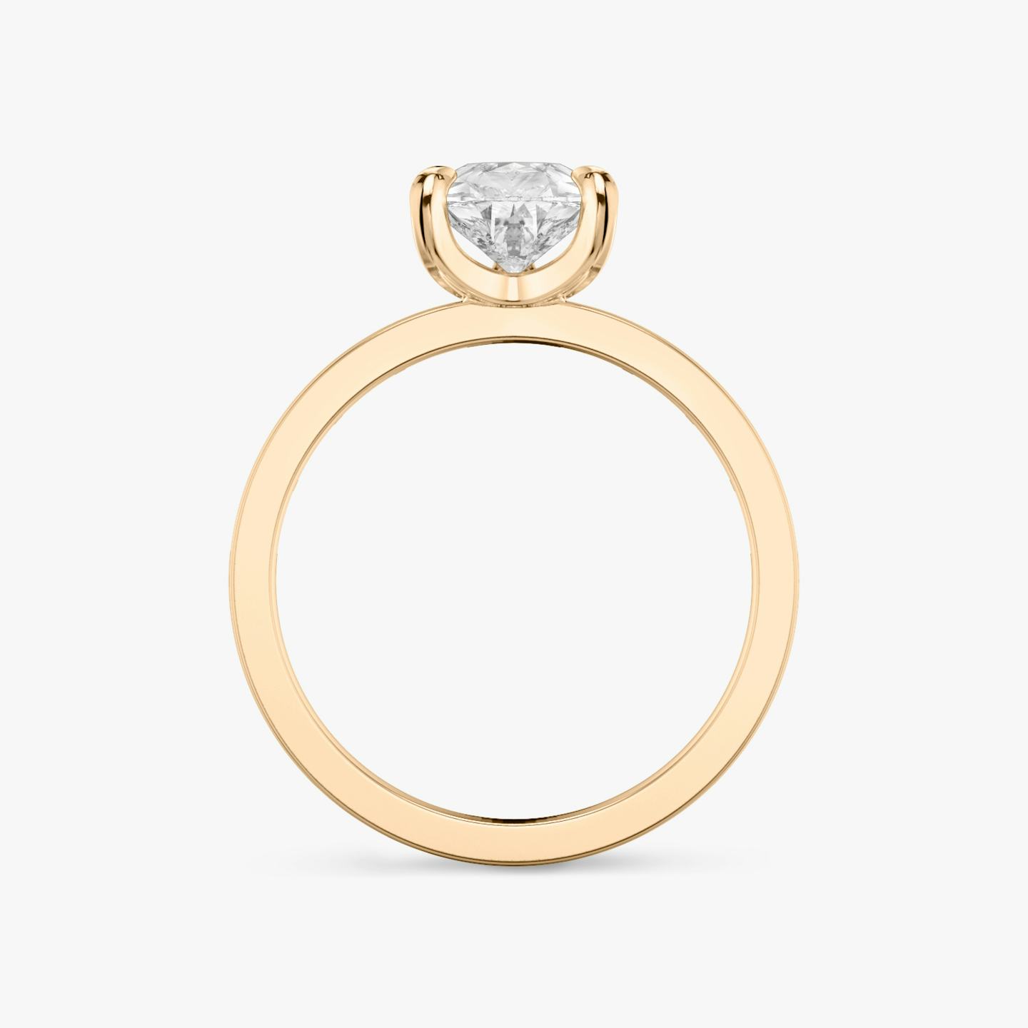 The Devotion | Pear | 14k | 14k Rose Gold | Band stone shape: Baguette | Band: Original | Diamond orientation: vertical | Carat weight: See full inventory