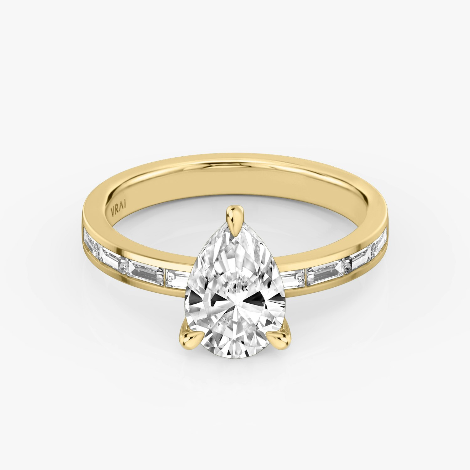 Devotion Pear Engagement Ring | 18k Yellow Gold