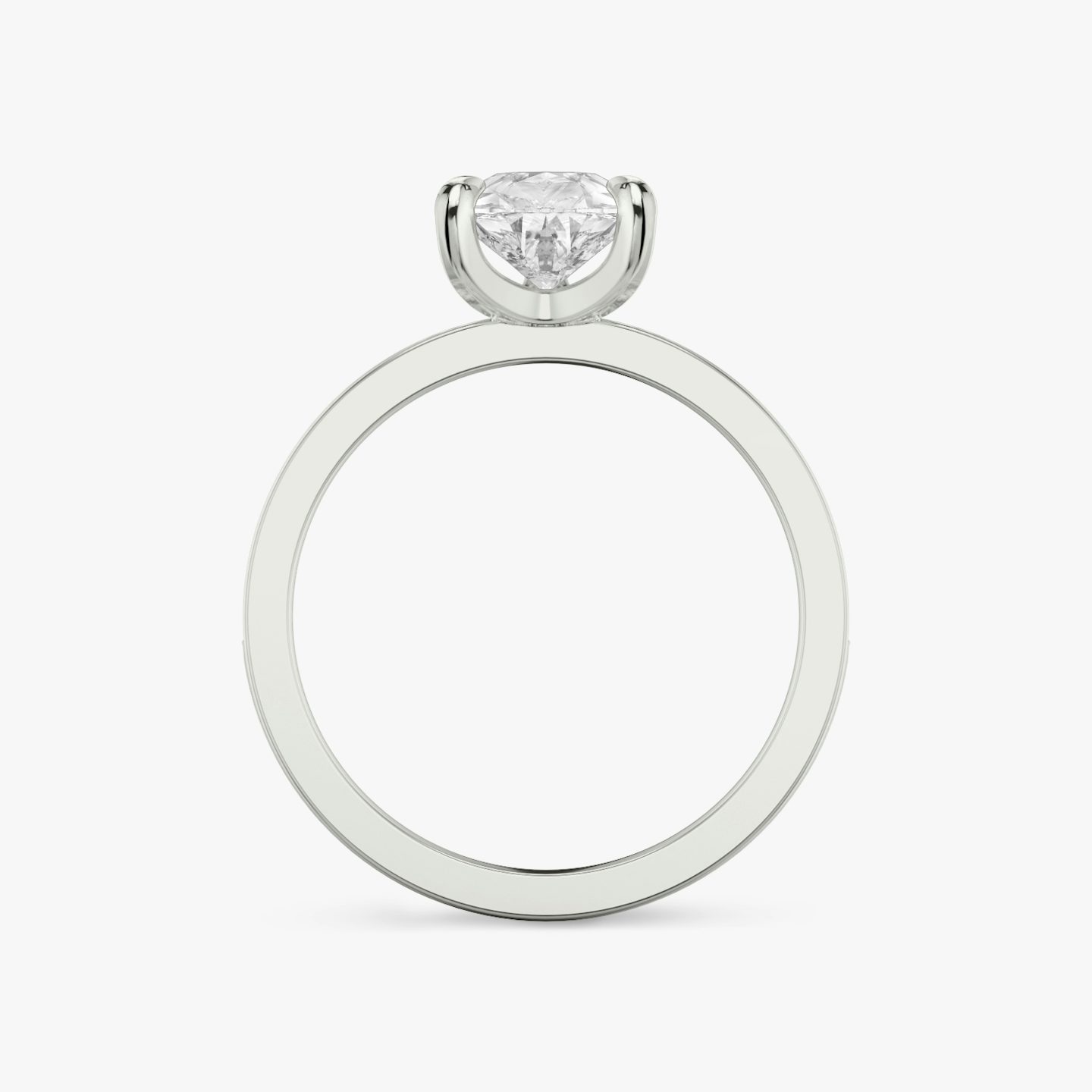 The Devotion | Pear | Platinum | Band: Pavé | Band stone shape: Round Brilliant | Band: Large | Diamond orientation: vertical | Carat weight: See full inventory