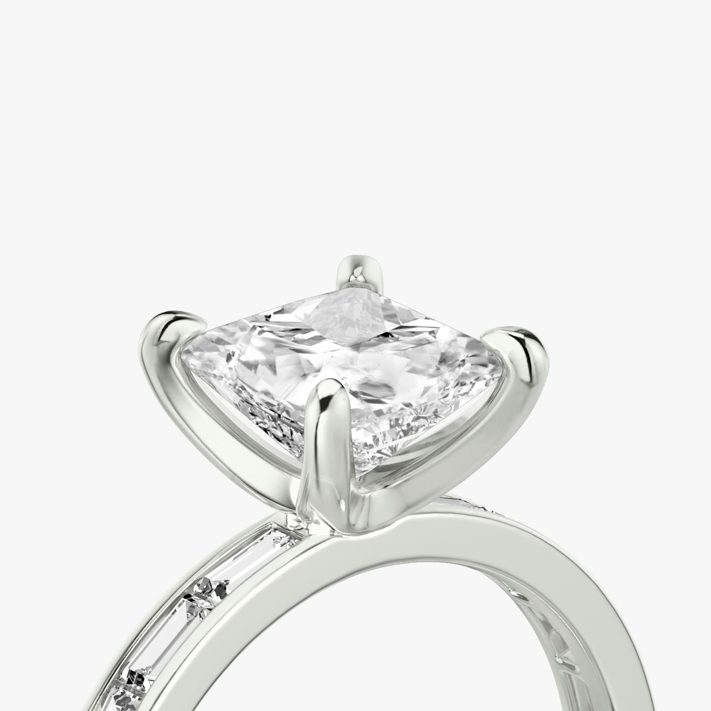 The Devotion | Princess | 18k | 18k White Gold | Band stone shape: Baguette | Band: Original | Diamond orientation: vertical | Carat weight: See full inventory