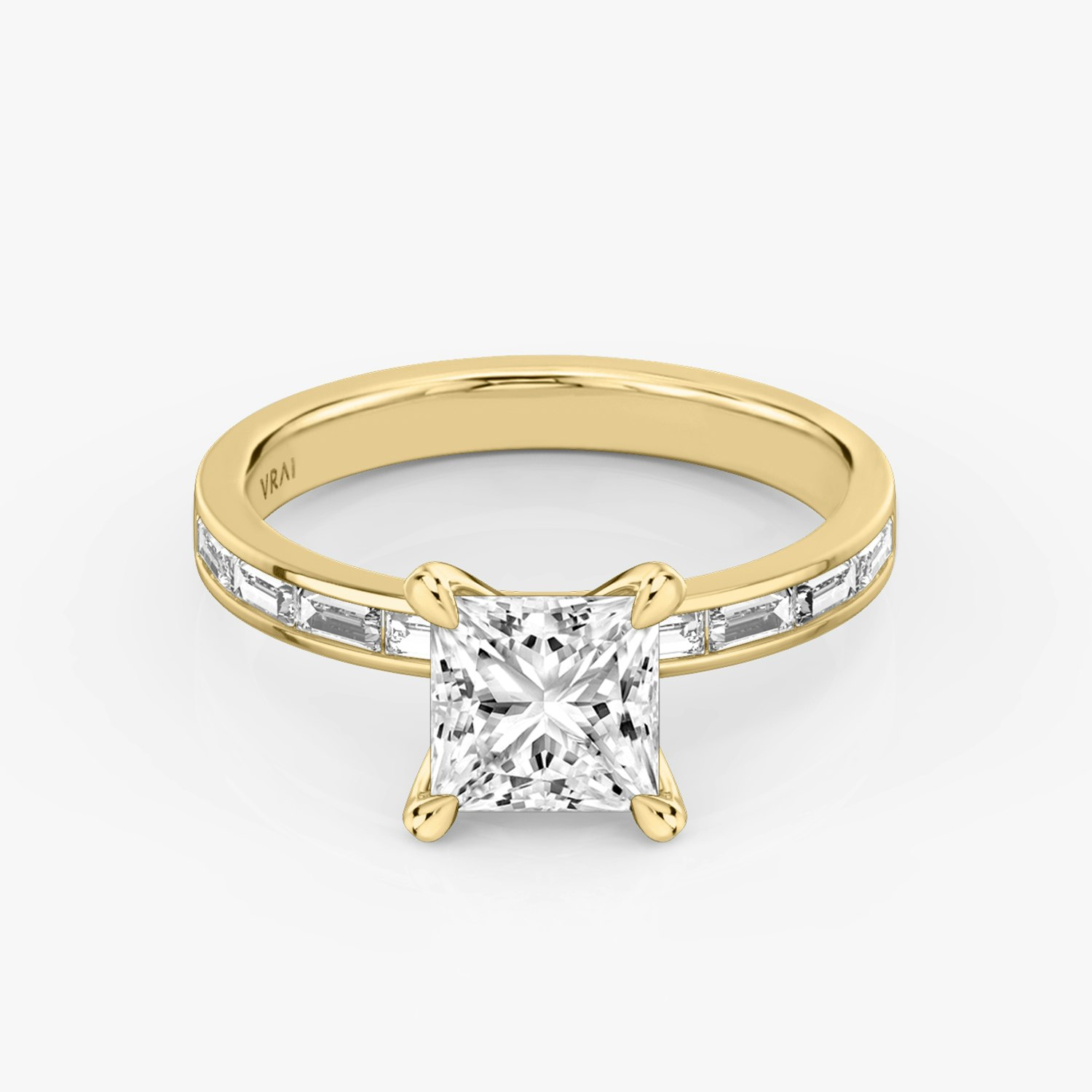 Devotion Princess Engagement Ring | 18k Yellow Gold