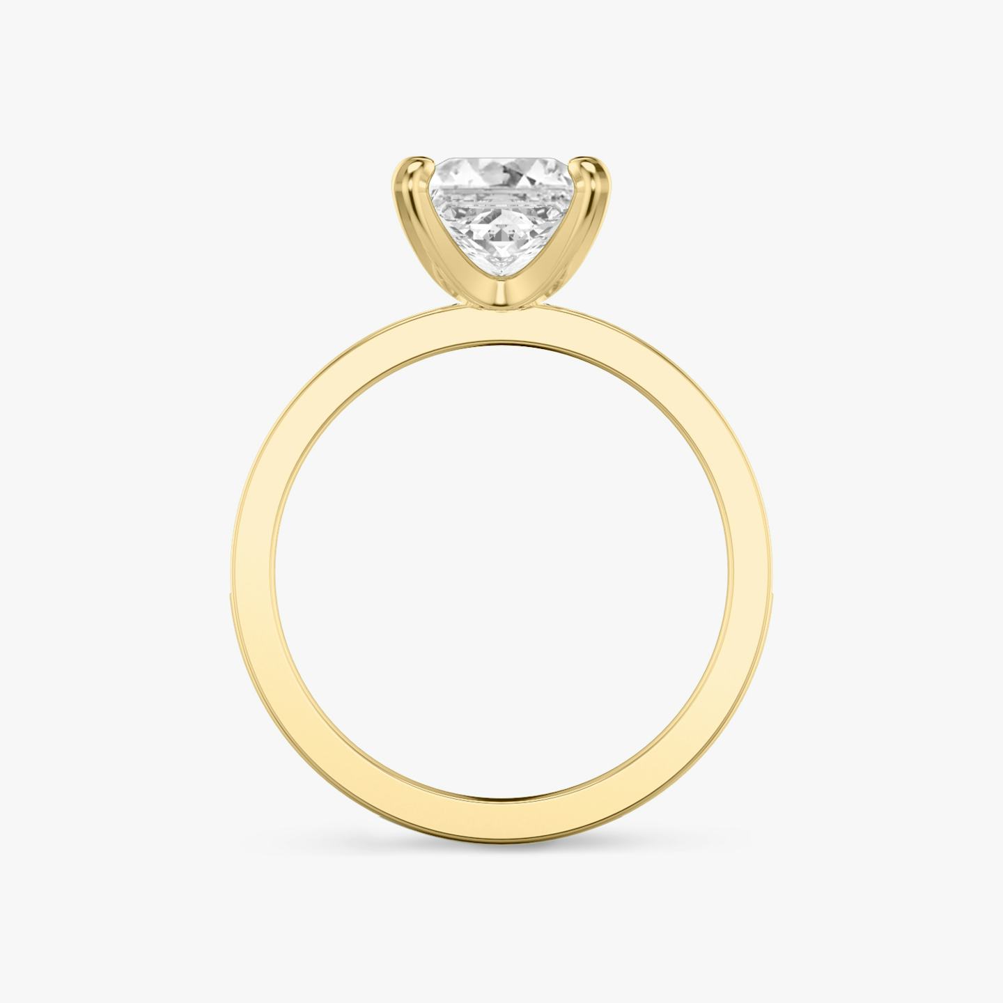 The Devotion | Princess | 18k | 18k Yellow Gold | Band stone shape: Round Brilliant | Band: Large | Diamond orientation: vertical | Carat weight: See full inventory