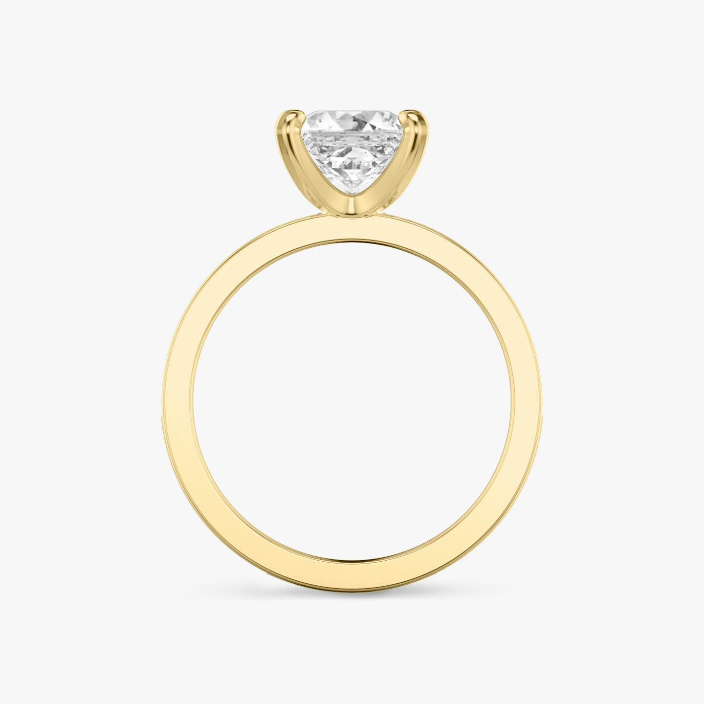 The Devotion | Princess | 18k | 18k Yellow Gold | Band stone shape: Round Brilliant | Band: Large | Diamond orientation: vertical | Carat weight: See full inventory