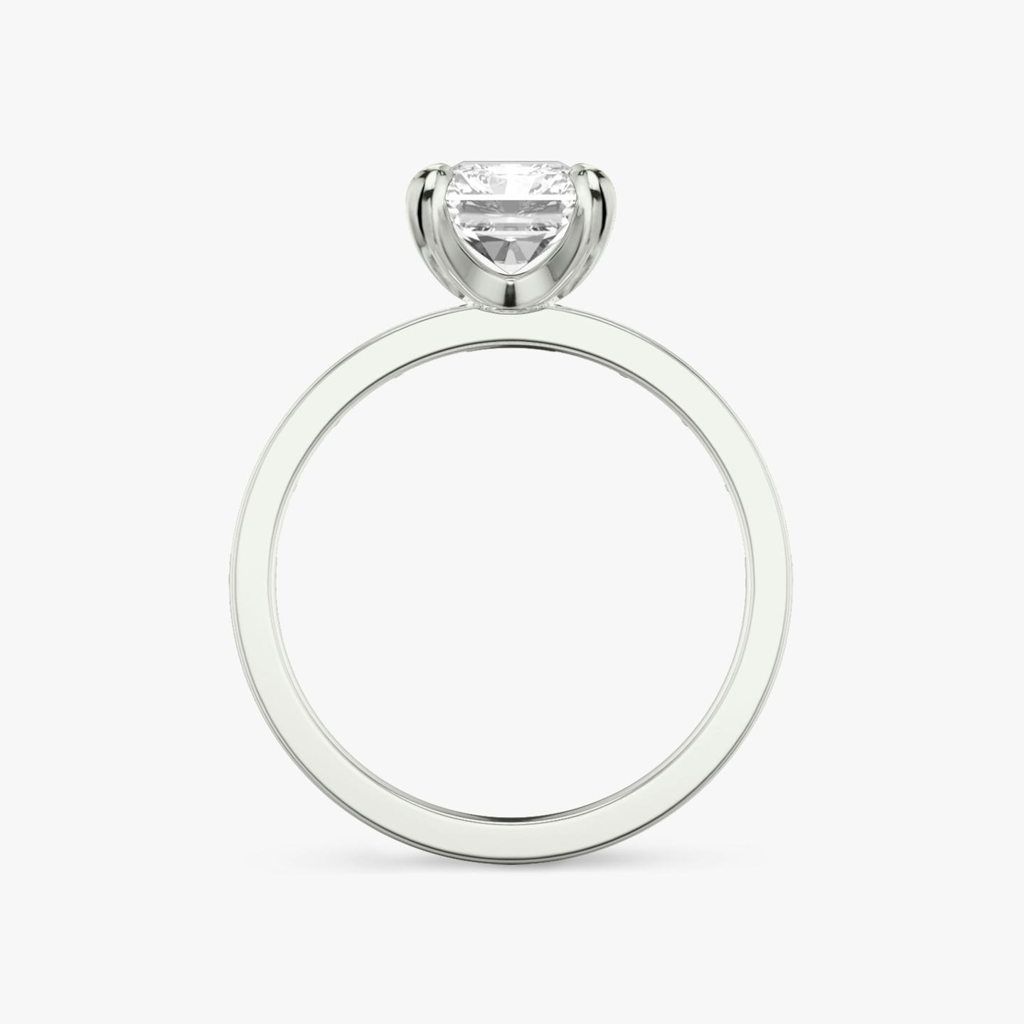 The Devotion | Radiant | Platinum | Band stone shape: Baguette | Band: Original | Diamond orientation: vertical | Carat weight: See full inventory
