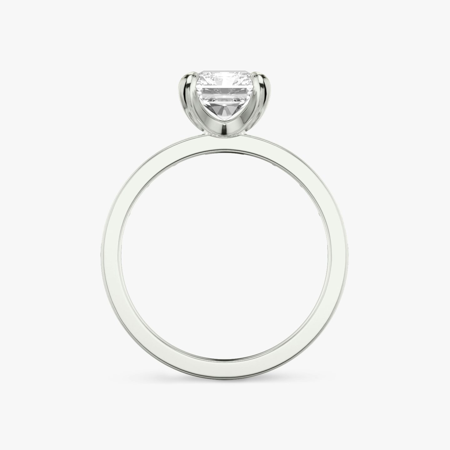 The Devotion | Radiant | 18k | 18k White Gold | Band stone shape: Baguette | Band: Original | Diamond orientation: vertical | Carat weight: See full inventory
